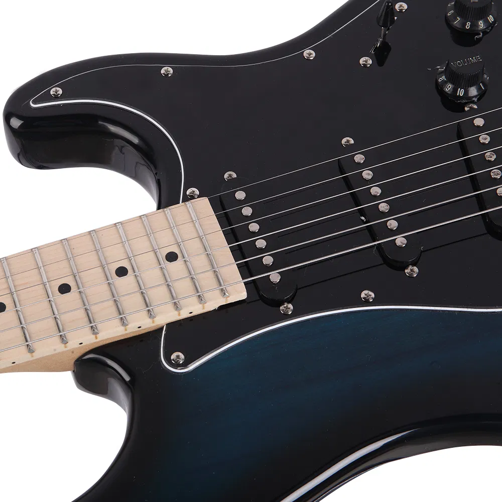 ST Stylish Electric Guitar with Black Pickguard Dark Blue photo 3