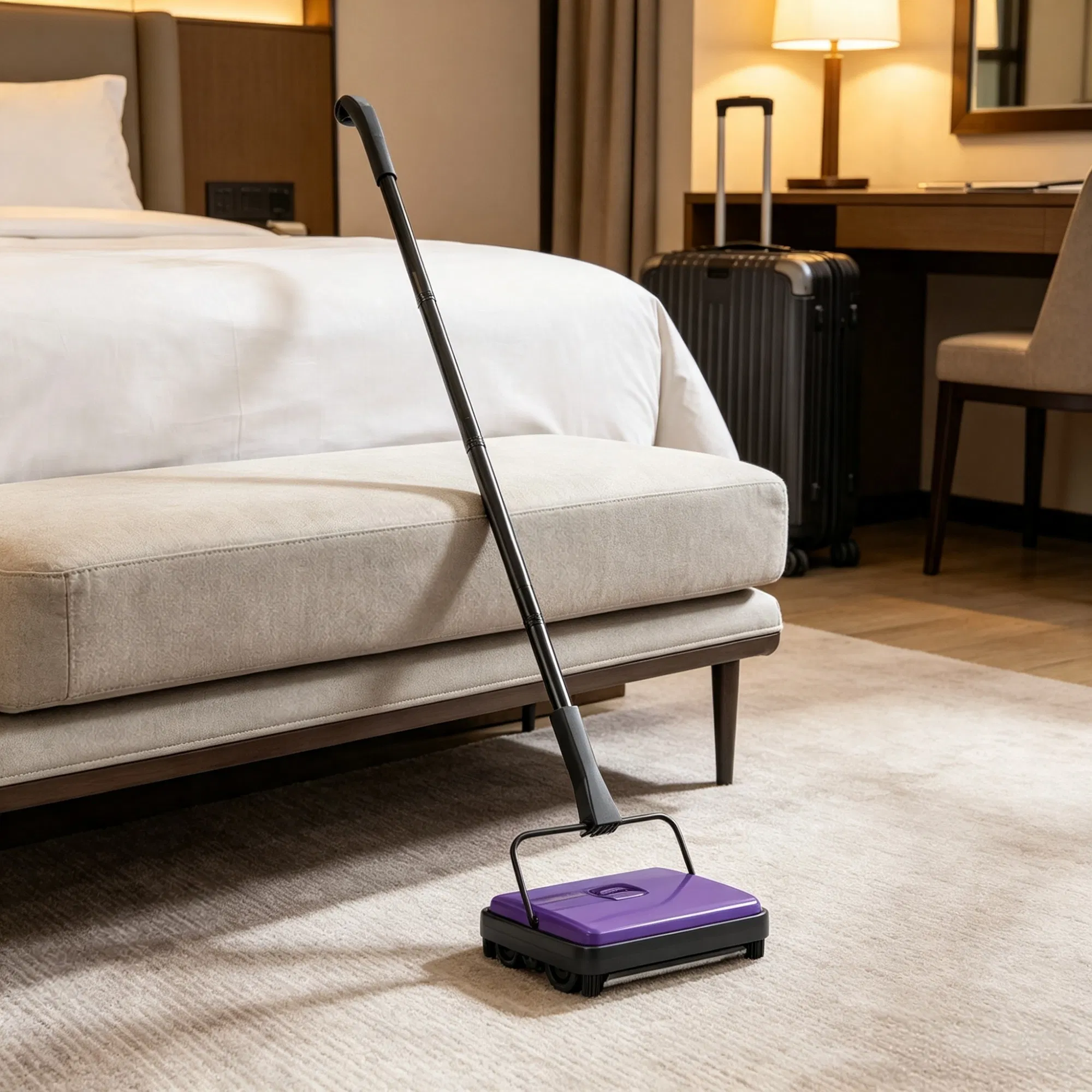 6.7" Manual Carpet Sweeper, Floor Sweeper with 300 ml Dustbin for Pet Hair & Home Office photo 3