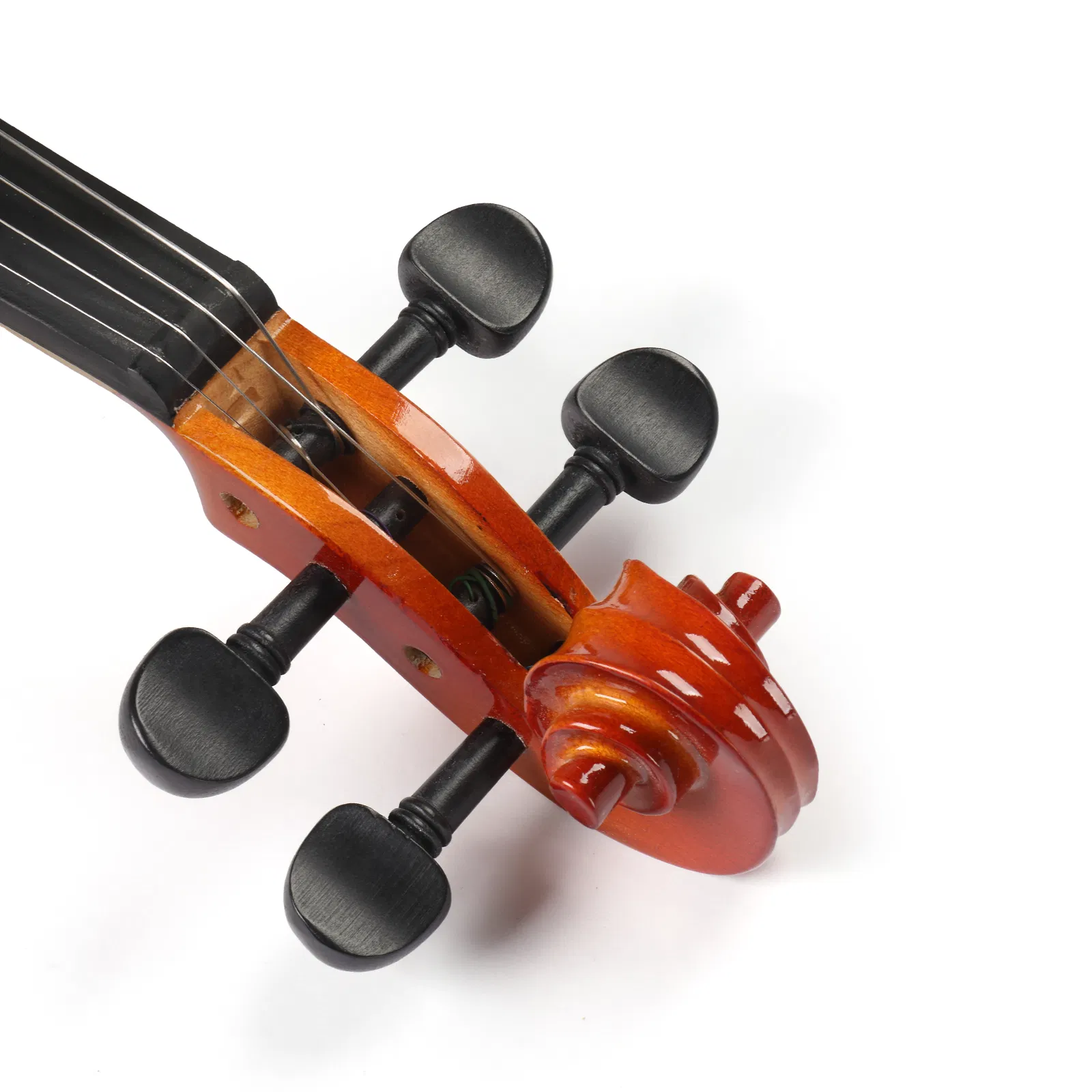 GV100 4/4 Acoustic Violin Case Bow Rosin Strings Tuner Shoulder Rest Natural photo 4
