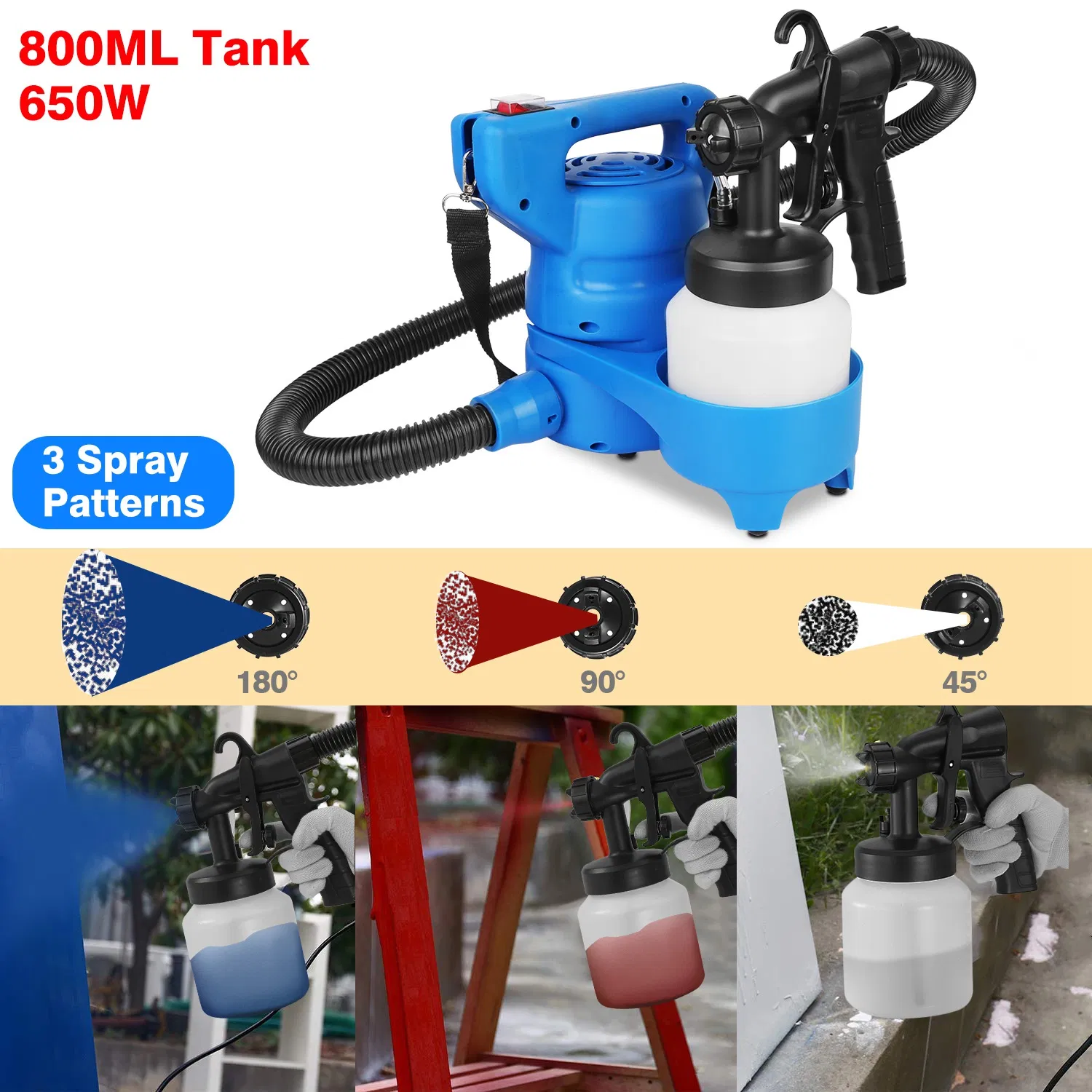 Paint Sprayer, Advanced System for Superior One-Coat Coverage, 3 Spray Patterns, Easy Cleanup, Ideal for Home and Furniture Painting photo 1