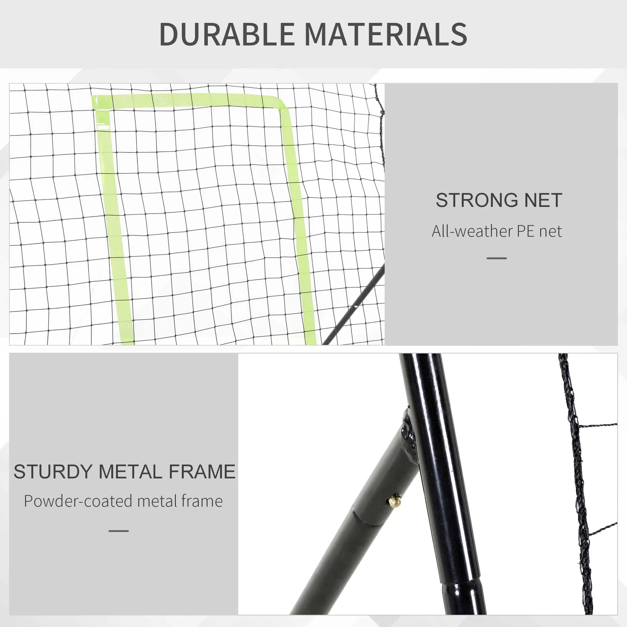4 x 5.7ft Volleyball Rebounder Net with Strike Zone, Baseball Lacrosse Training Net for Pitching and Fielding photo 3