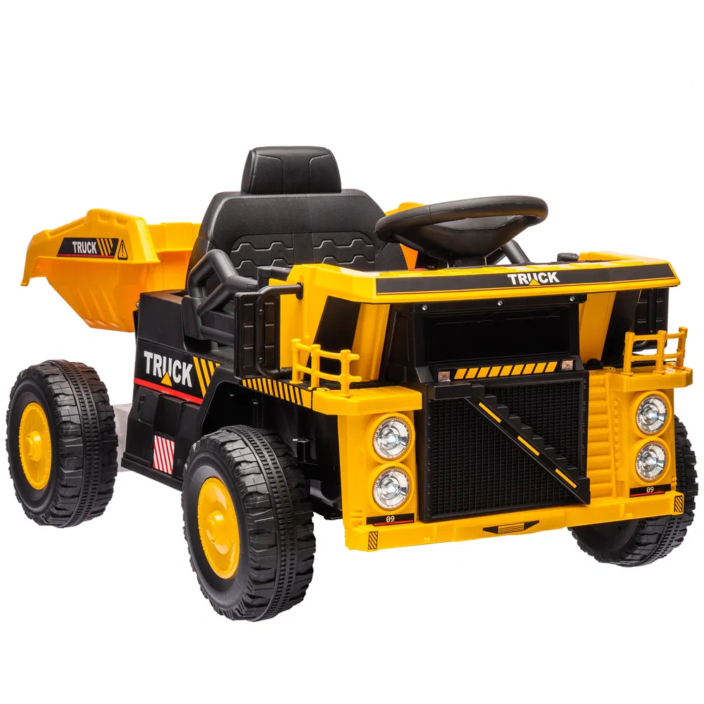 12V Kids Ride On Dump Truck Construction Vehicle w/ Electric Dump Bed, Shovel, Spring Suspension Wheels photo 7