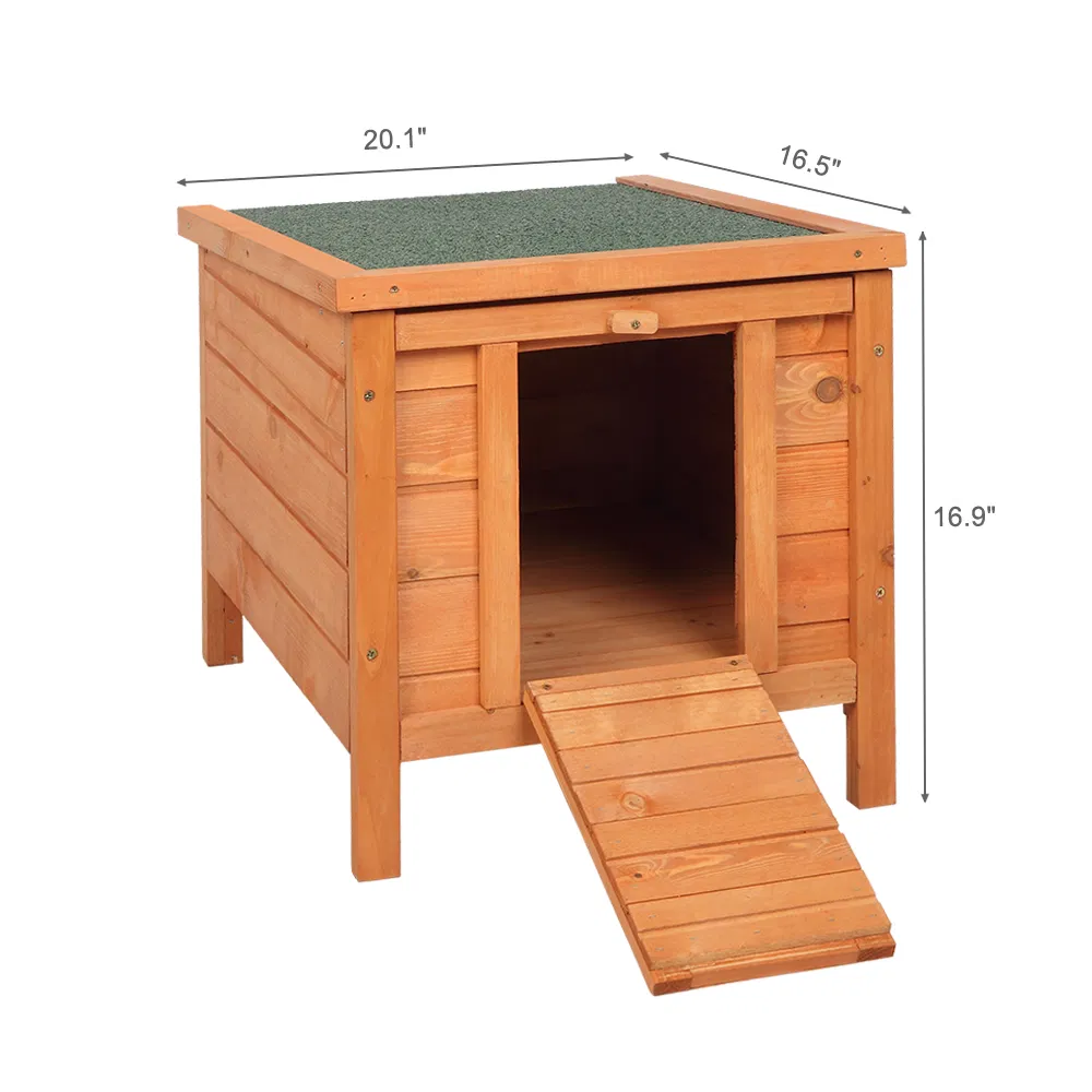 20-inch removable roof, waterproof, green asphalt roof, cedar wood, wooden chicken and rabbit cage photo 1