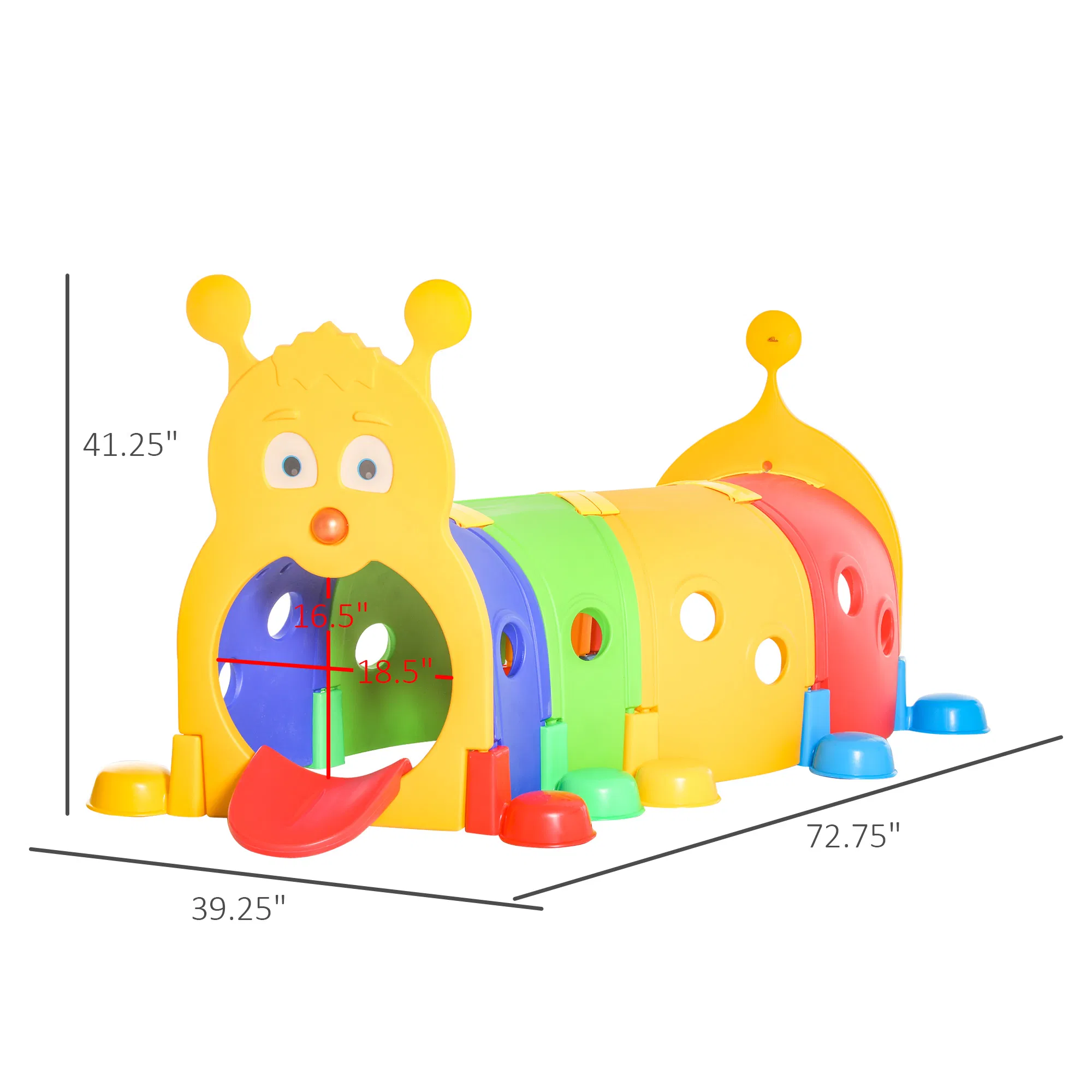 Lion Design Tunnel for Kids to Crawl Through, for 3-6 Years, Multicoloured photo 6
