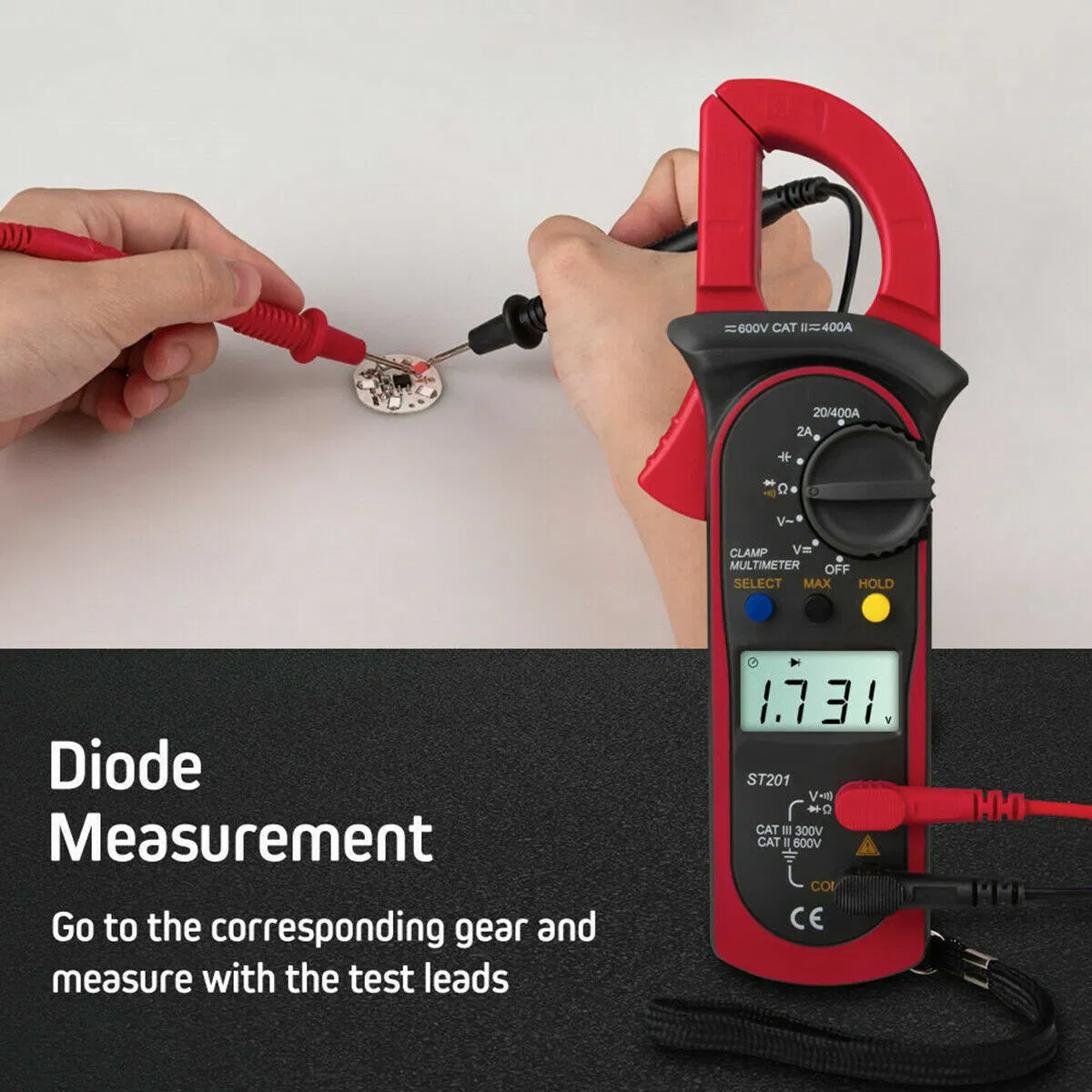 Digital Multimeter Tester AC DC Volt Ohm Amp Clamp Meter Auto Range LCD Handheld photo 8