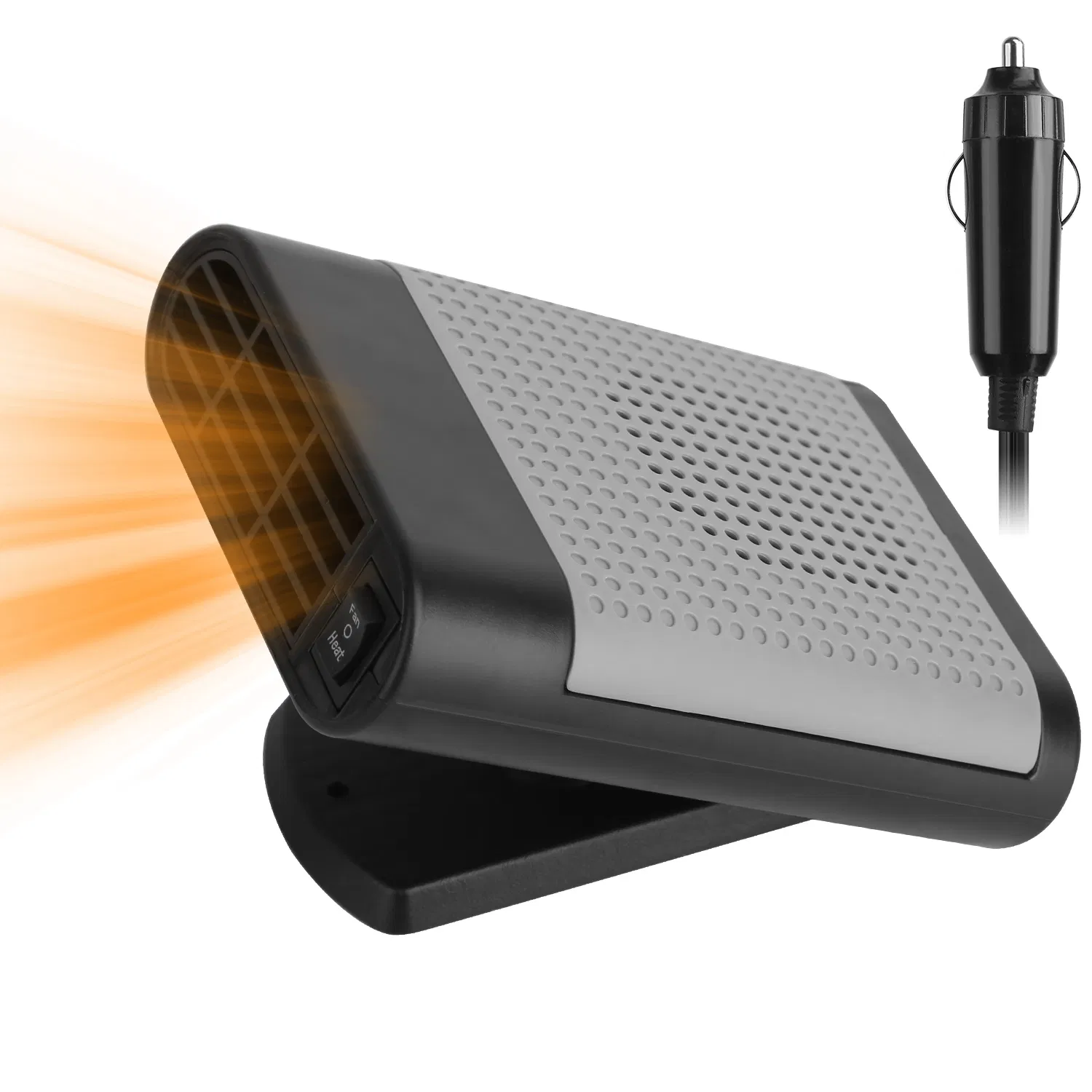 12V 150W Portable Car Heater Heating Fan 2 In 1 Defroster Defogger Demister Windshield Heater Automotive Cooling Fan with Air Purification 360° Rotating Base photo 1