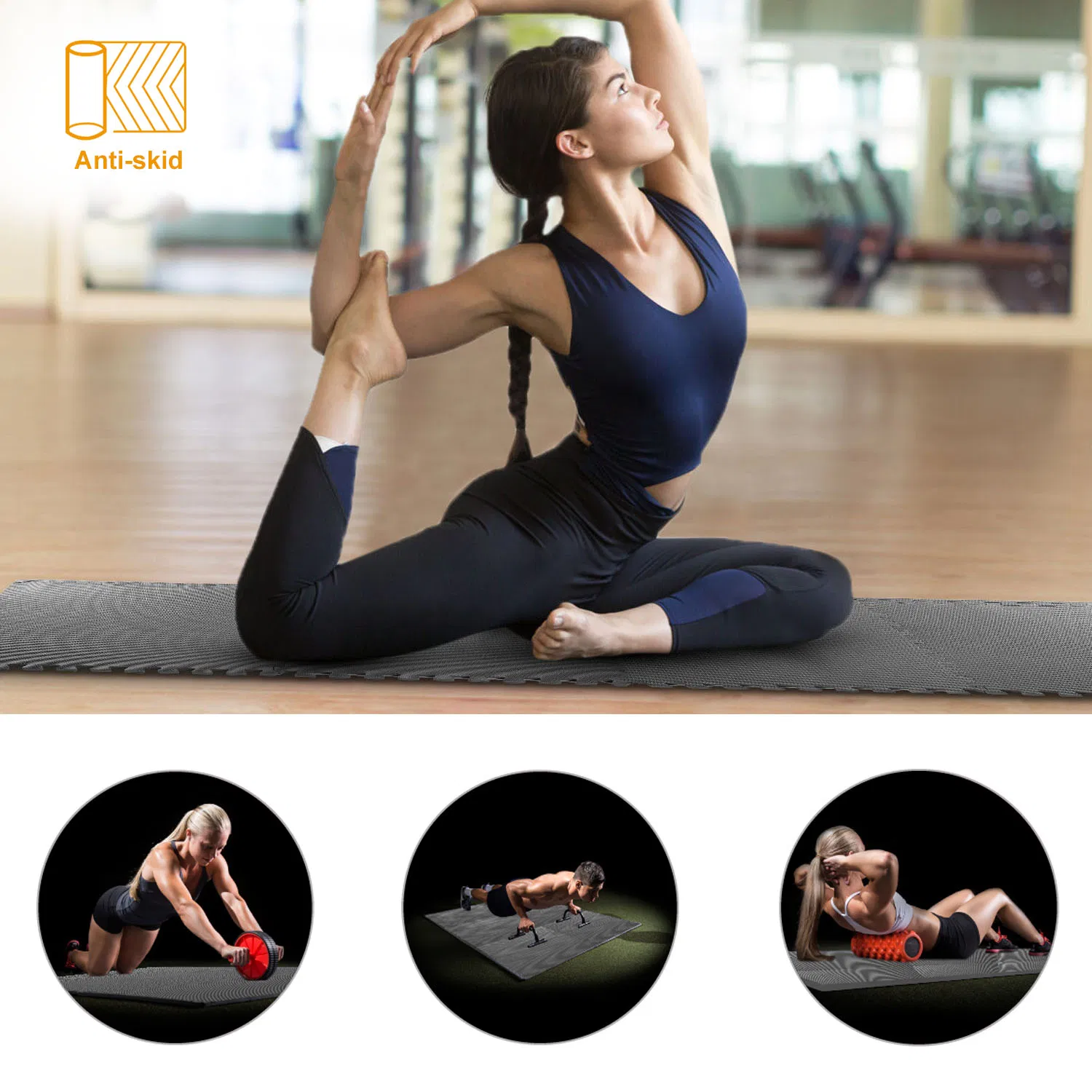 Puzzle Exercise Mat Foam Gym EVA Mat Interlocking Tiles Protective Flooring for Gym Equipment and Cushion for Workouts photo 1