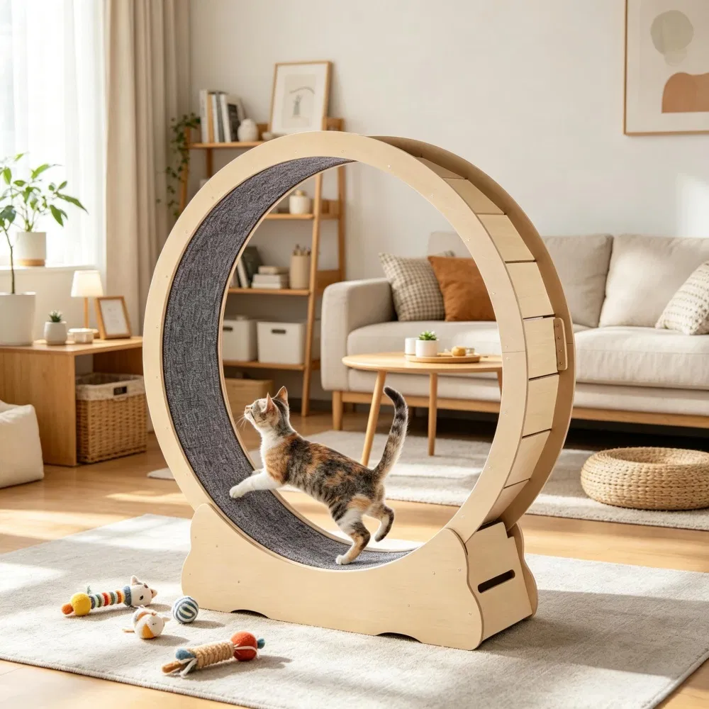 Wooden Cat Exercise Wheel photo 4