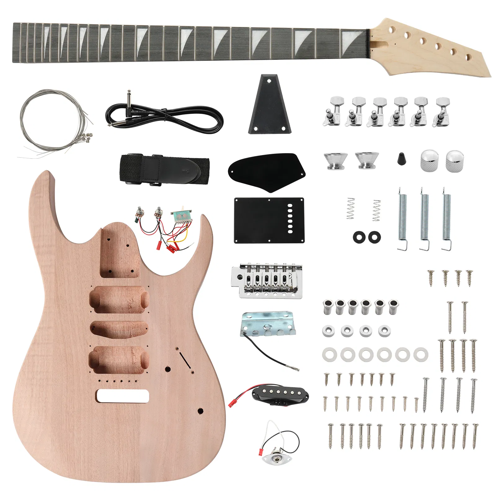 DIY 6 String 170 Style Electric Guitar Kits with Mahogany Body, Maple Neck and Accessories photo 1
