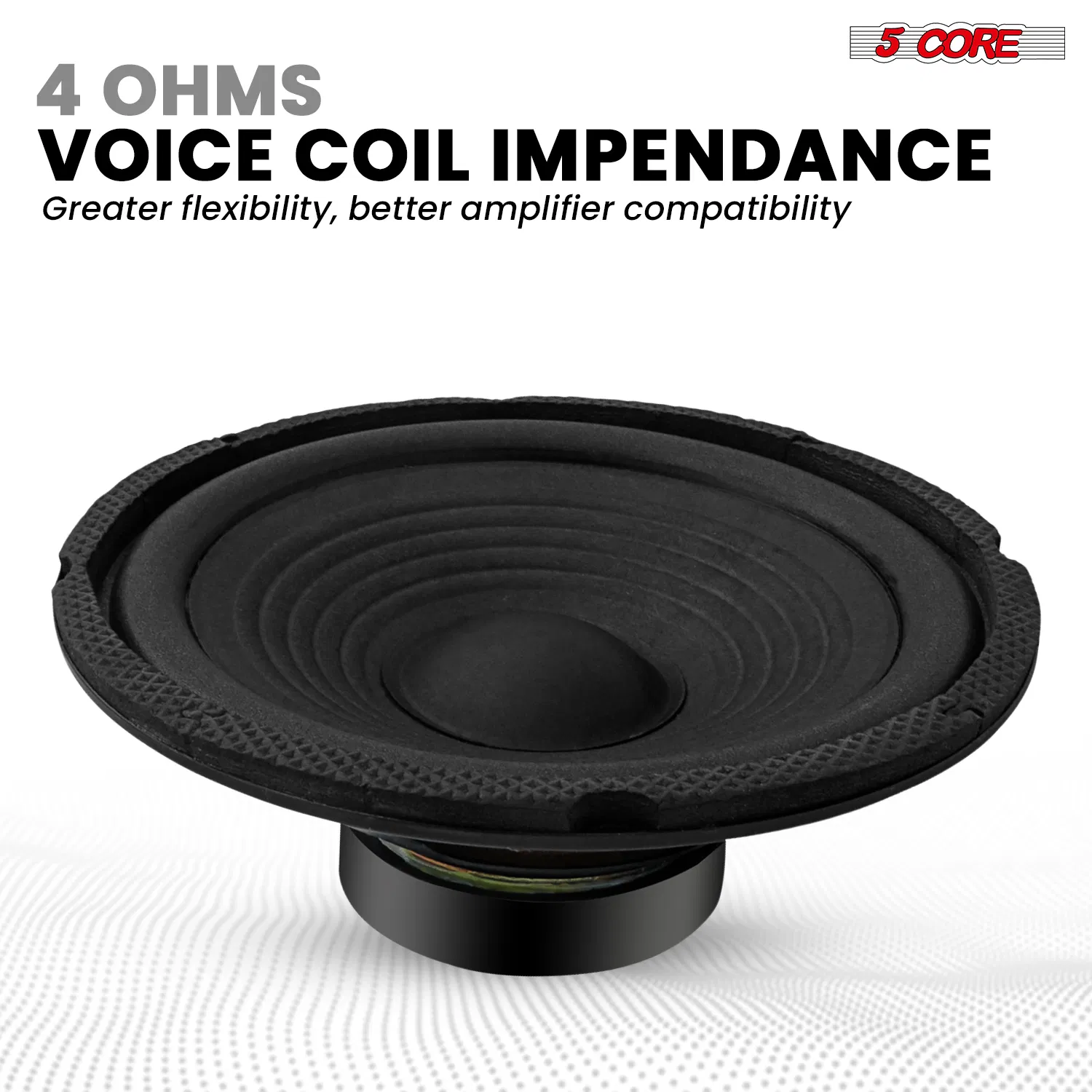 5 Core 6.5 Inch 6" Car Subwoofer Speaker 4 Ohm Woofer Replacement Driver photo 3