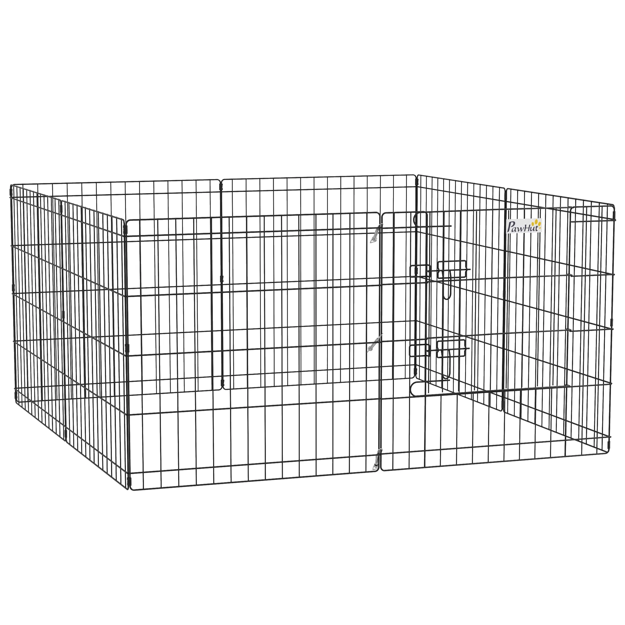 24inch Foldable Metal Exercise Pet Playpen Yard Dog Puppy Kennel Cage 8 Panel photo 1