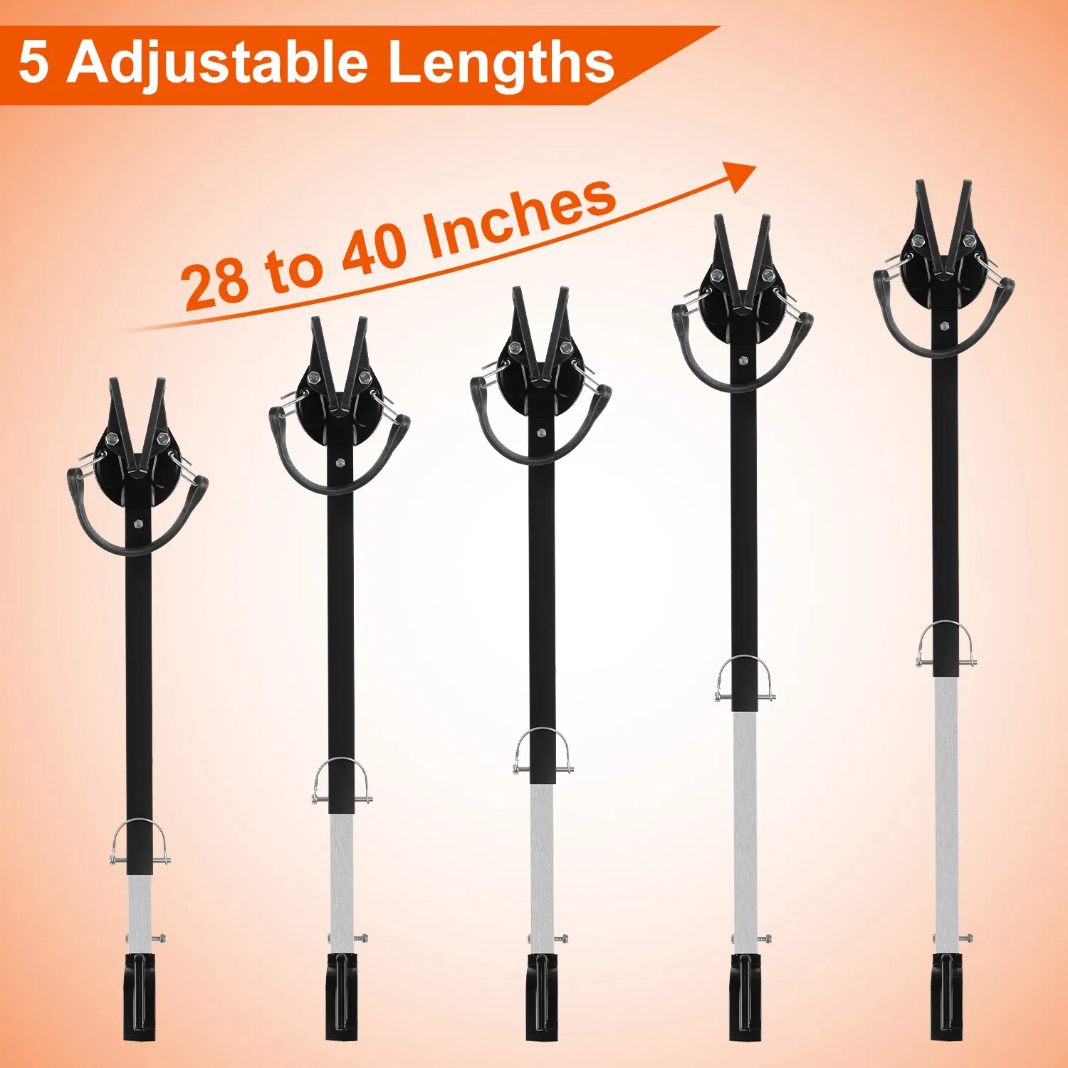 28-40In Adjustable Boat Transom Saver Transom Protector for Outboard Motor Shock Absorbing Boat Motor Support for Securing Engines Rollers Trailer Mounts photo 2