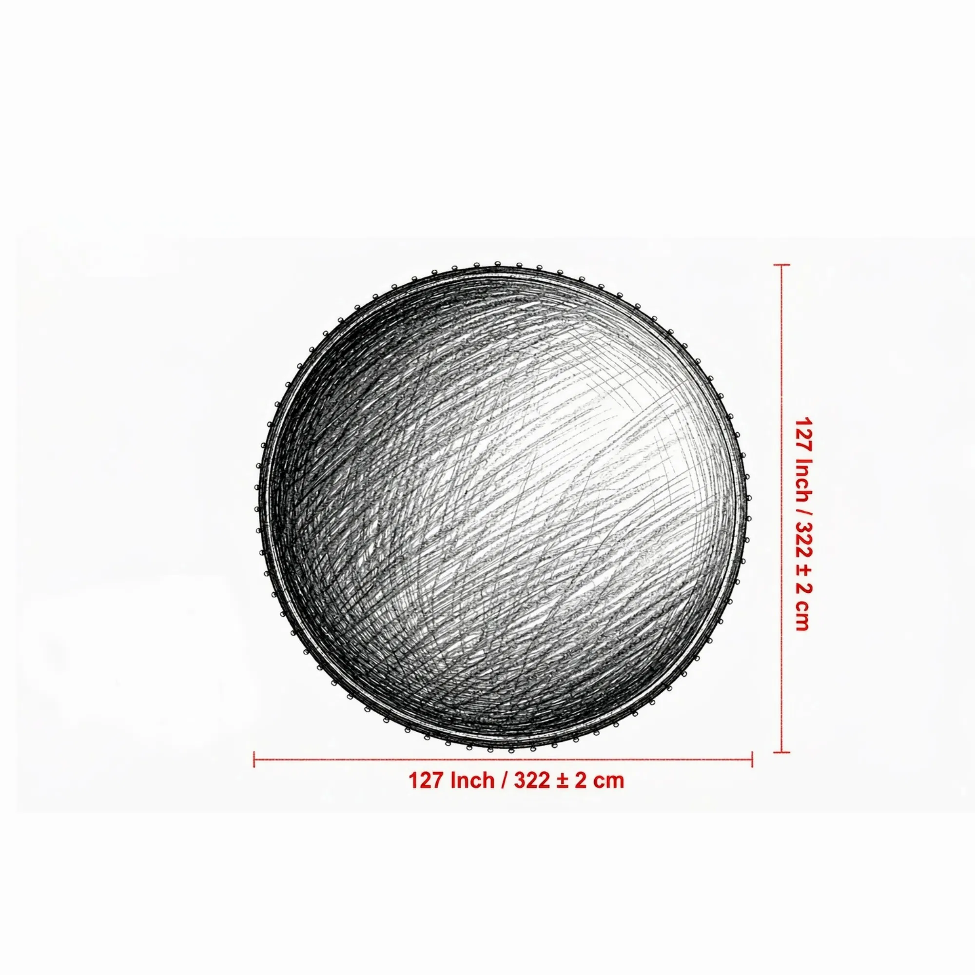 12ft Round Replacement Trampoline Mat, UV-Resistant Jumping Pad with V-Rings & Spring Tool (Fits 5.5" Springs)Only Trampoline Mat photo 2