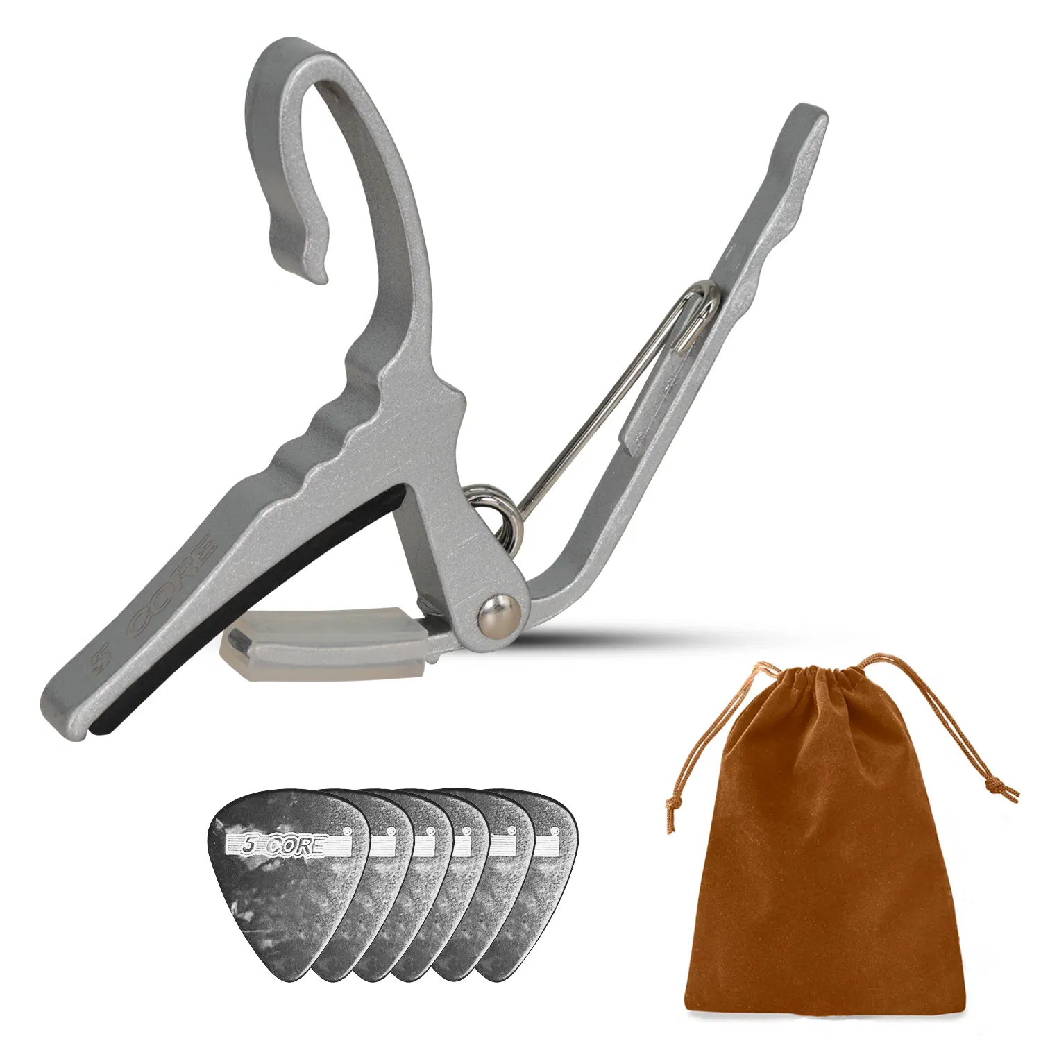 5 Core Guitar Capo Quick Change Acoustic Electric String Clip Banjo Mandolin Or Ukulele photo 1