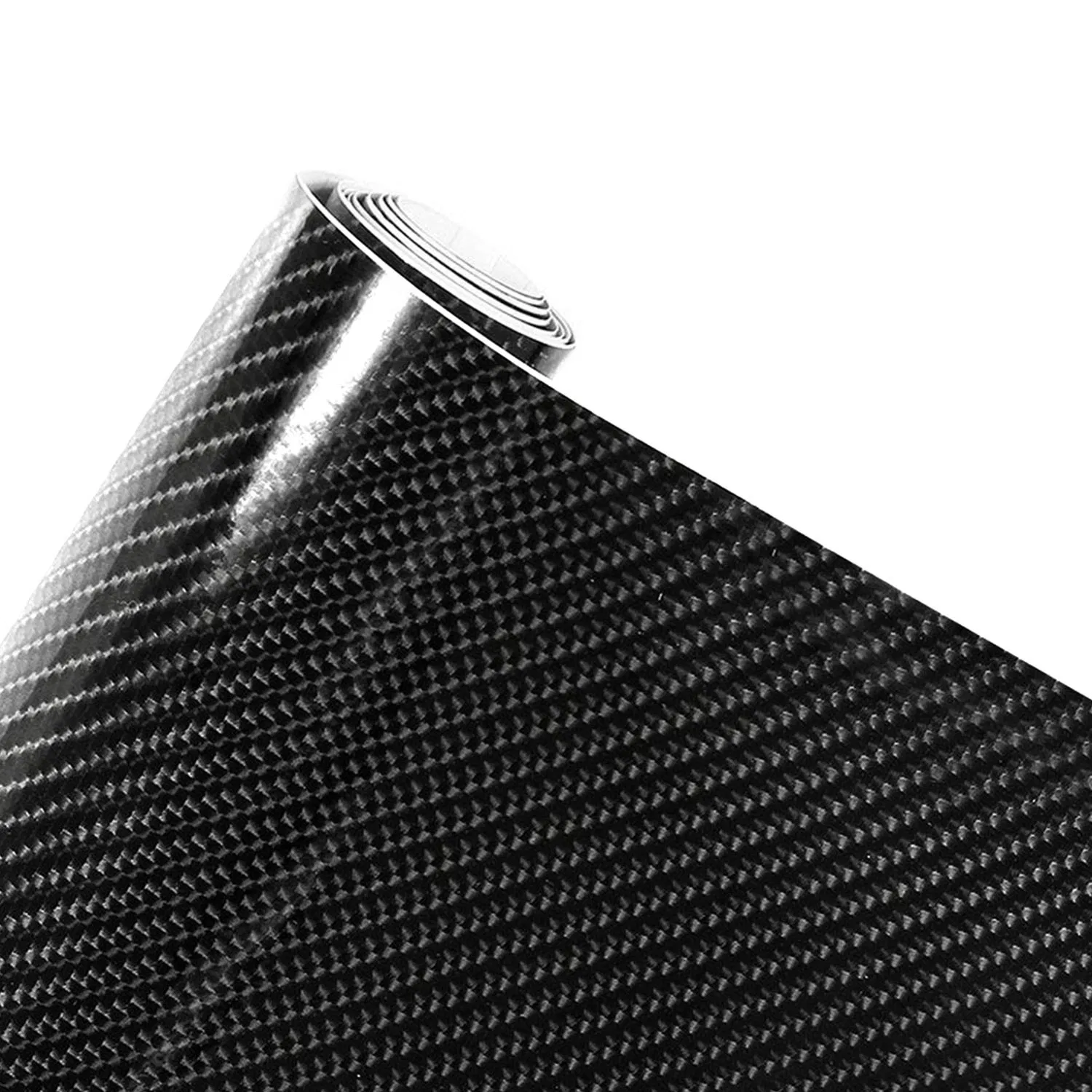 Black 7D Carbon Fiber Car Wrap High Gloss Vinyl Wrap Film Roll Bubble Free Air Release for Cars Laptops Phones photo 2