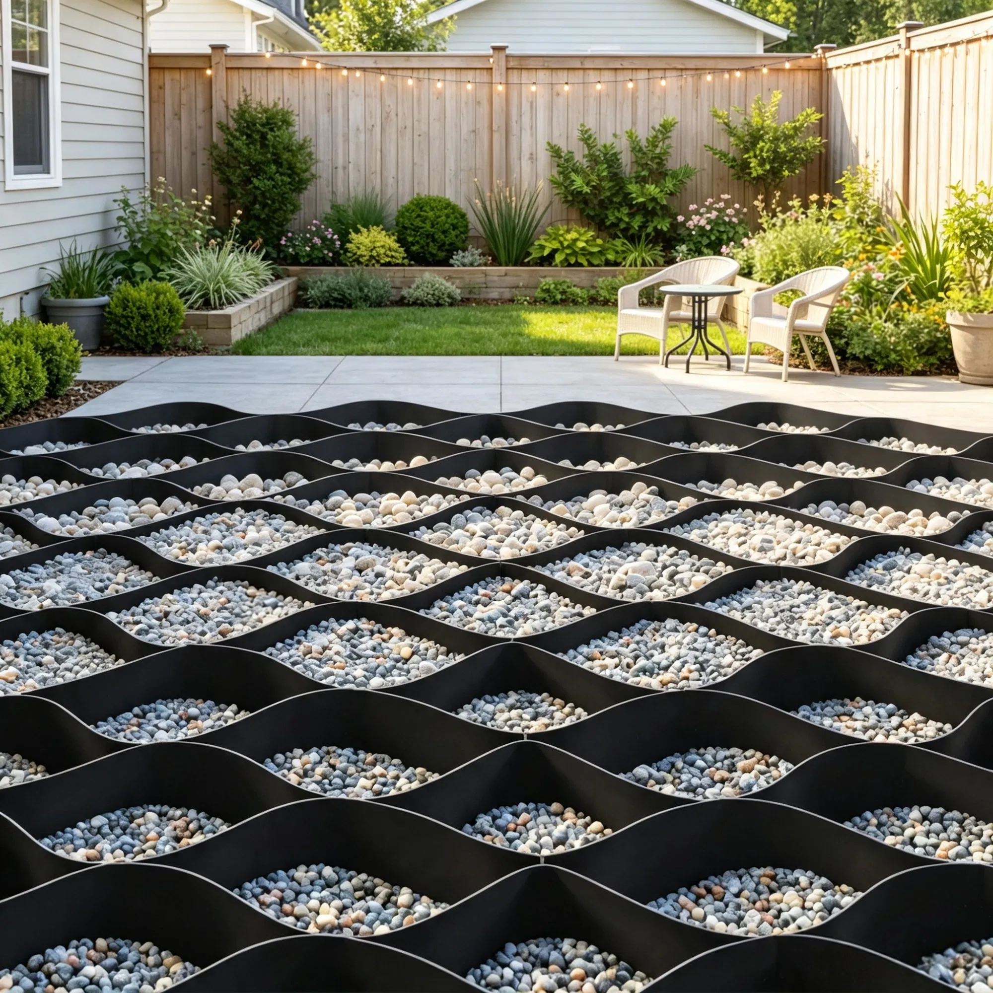 26.87 x 3.94 FT Gravel Grid, 2" Permeable Geo Grid Driveway Stabilizer for Garden, Patio & RV Parking photo 1