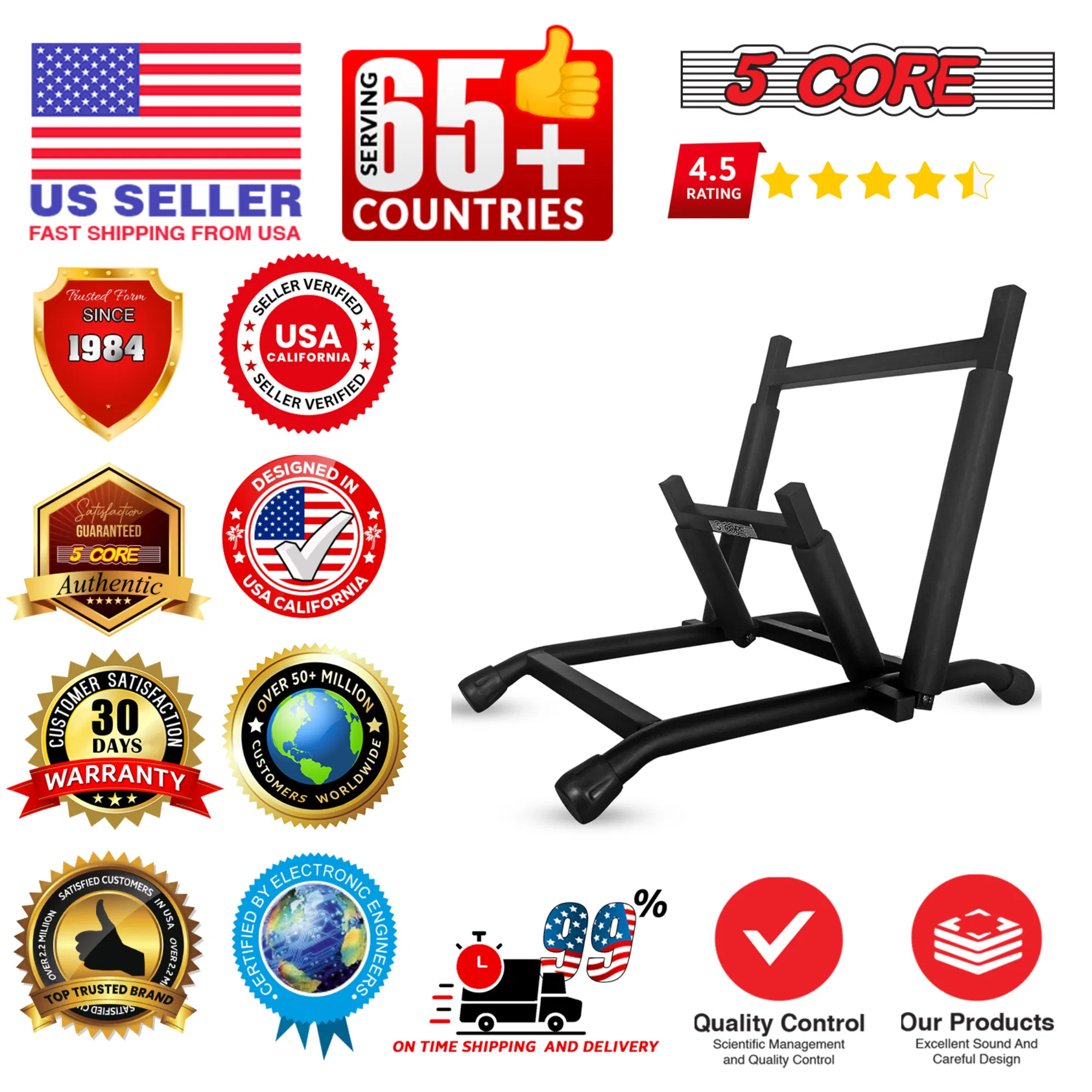 5Core Guitar Amp Stand Heavy Duty Foam Cover Arm/Standard Adjustable Low Profile photo 6