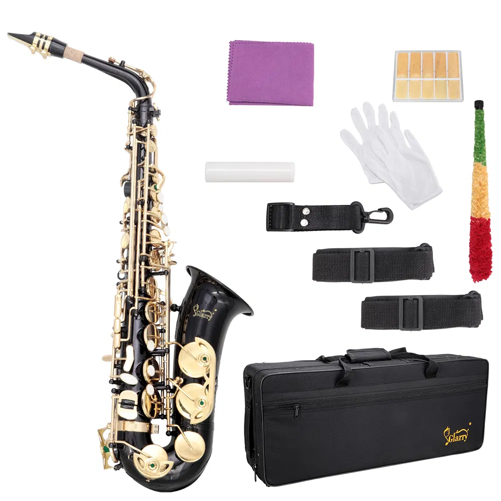 [Do Not Sell on Amazon] Alto Saxophone E-Flat Alto SAX Eb with 11reeds, case,carekit, Black Color for Students and Beginners photo 1