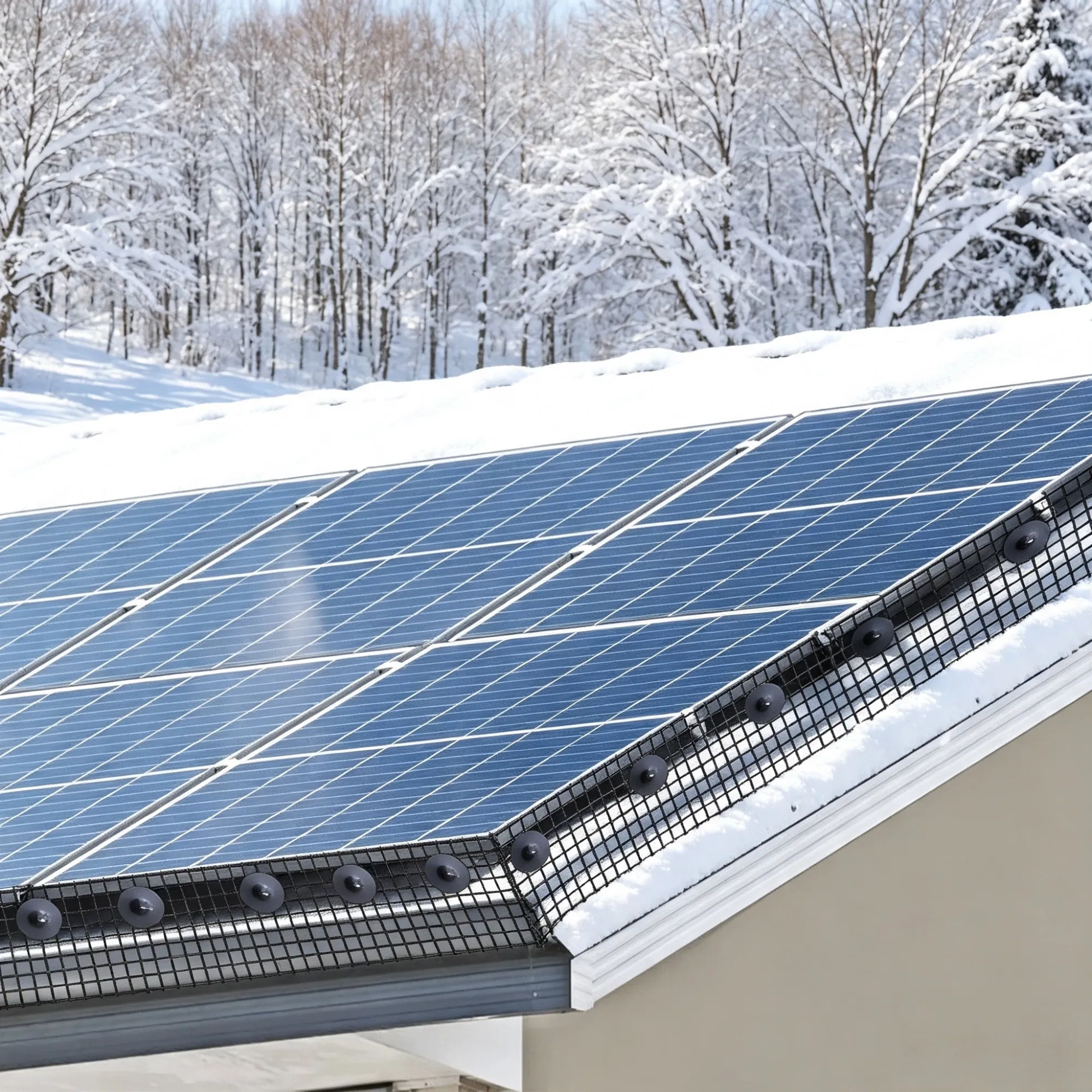 8" x 100ft Solar Panel Bird Guard Kit, Rust-Proof PVC Coated Critter Guard Mesh with 100pcs Aluminum Fasteners photo 1