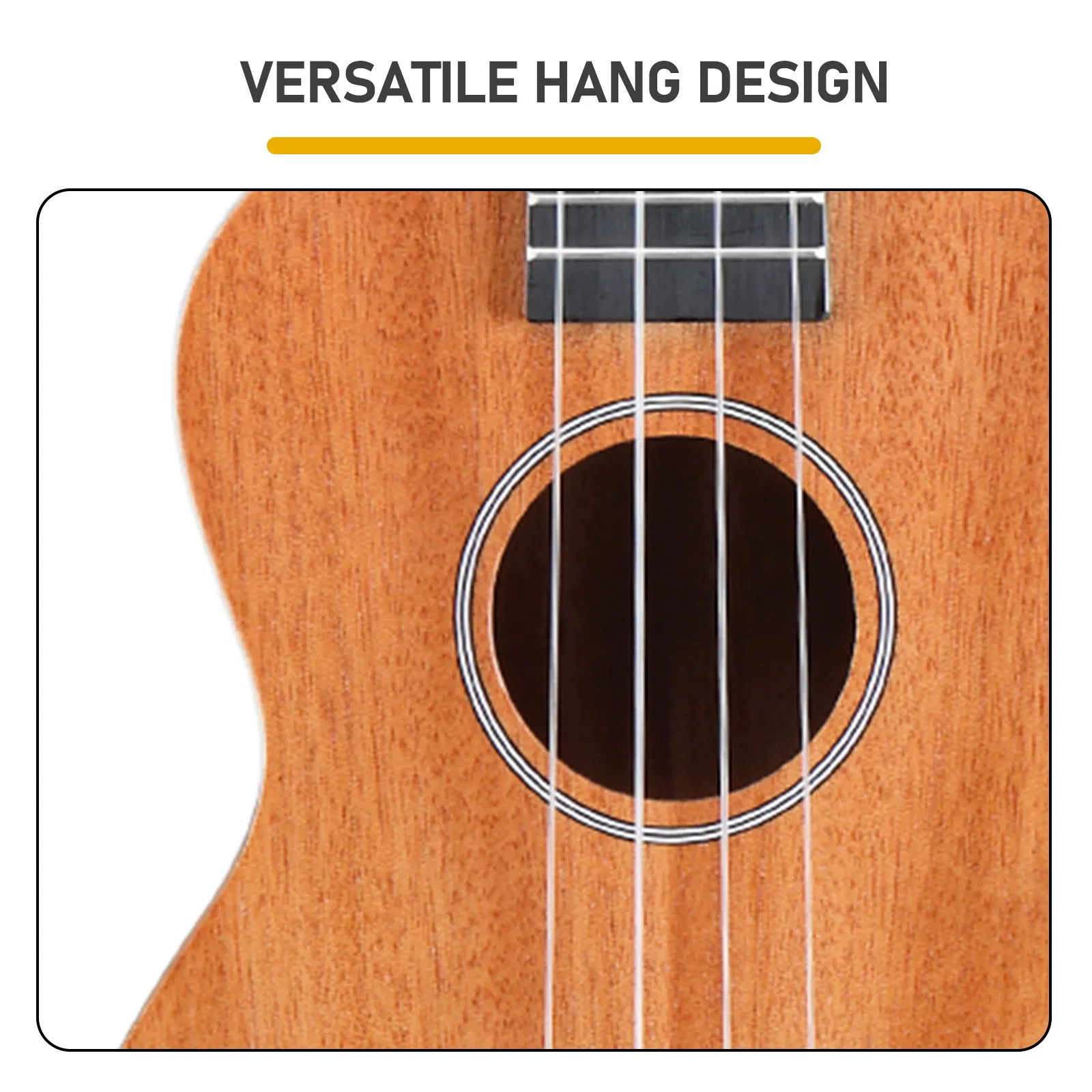 23in mahogany body rosewood fingerboard ukulele, cotton bag, capo, strap, picks*2, tunerStringsDust cloth photo 6