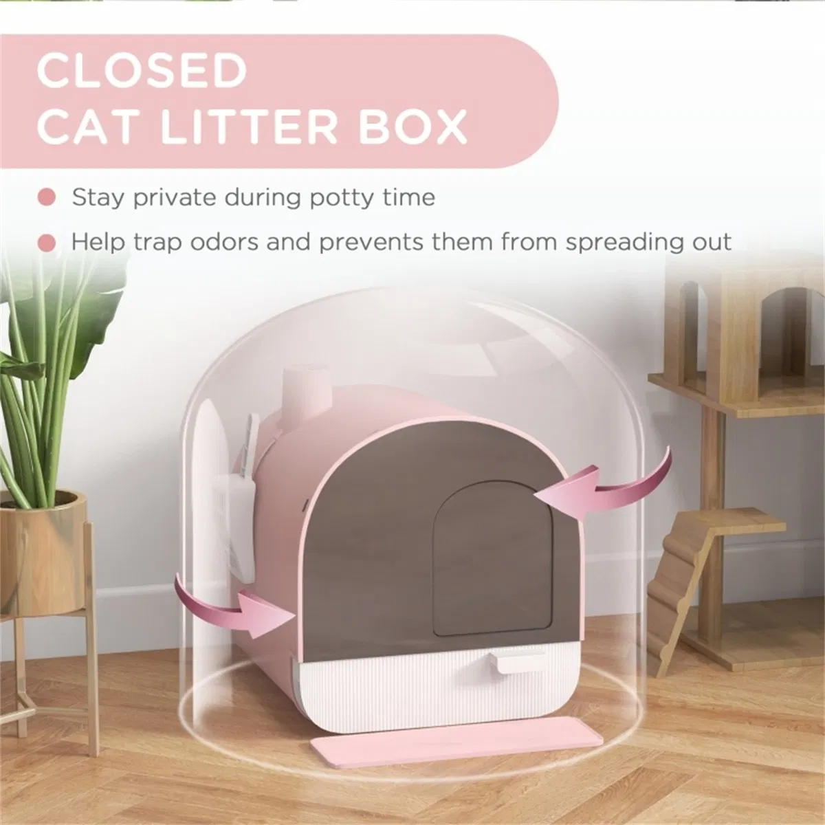 Fully Enclosed Cat Litter Box/Cat Litter Box photo 6