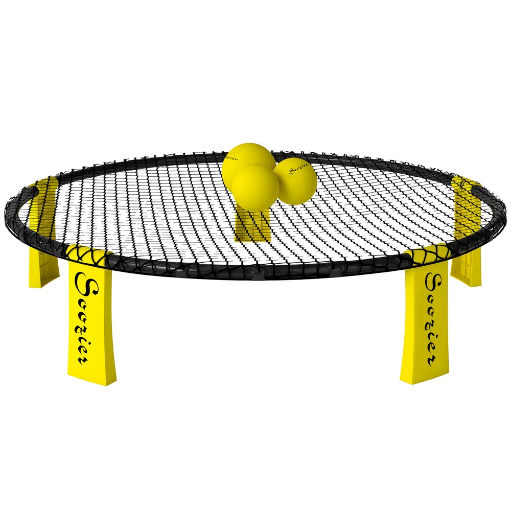 Spike Ball Game Set, Mini Beach Games Set w/ Roundnet, 3 Balls, Pump, Carrying Bag, Portable Outdoor Games for Families photo 7
