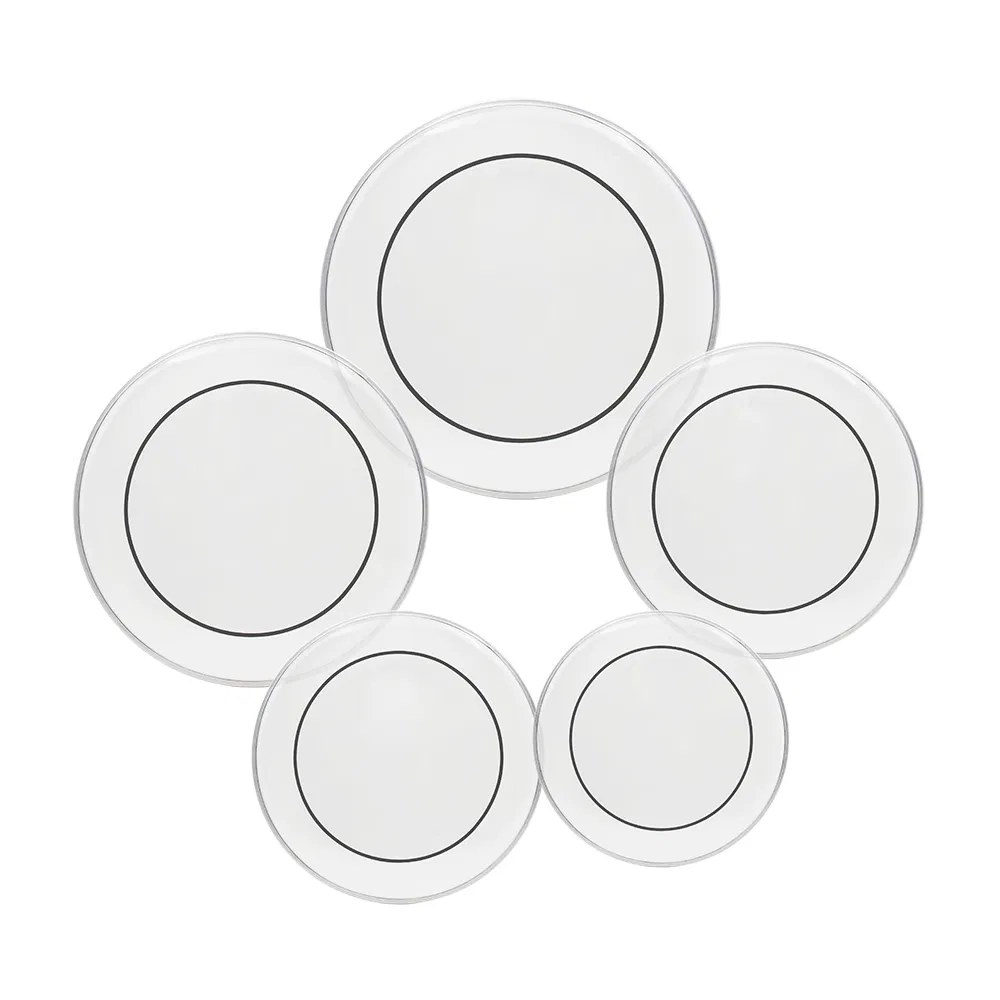 Drum Heads (22", 16", 14", 13", 12") Transparent photo 2