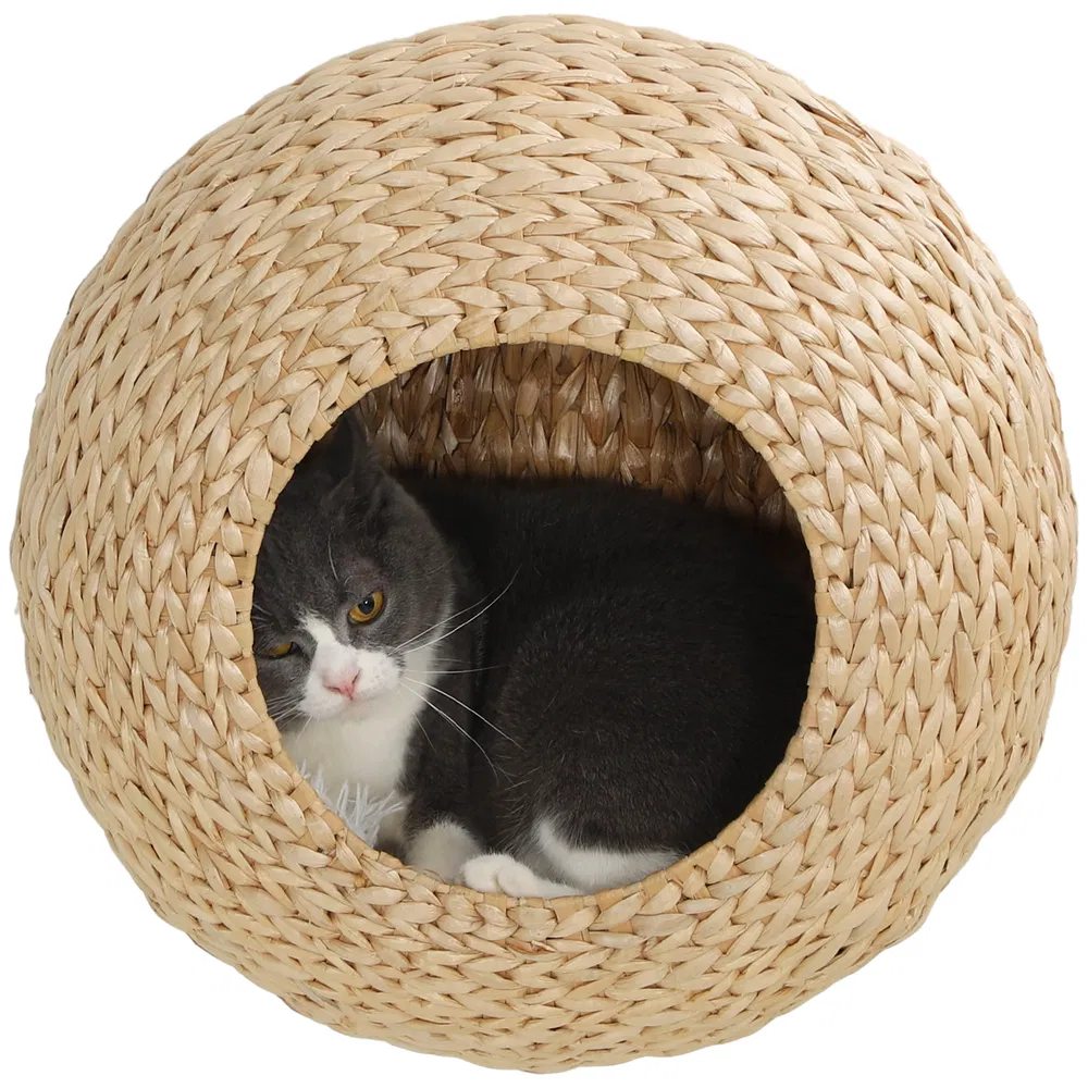 Cat Wall Shelf with Washable Cushion, Wall Mounted Cat Condo Furniture for Indoor Kittens, Beige photo 7