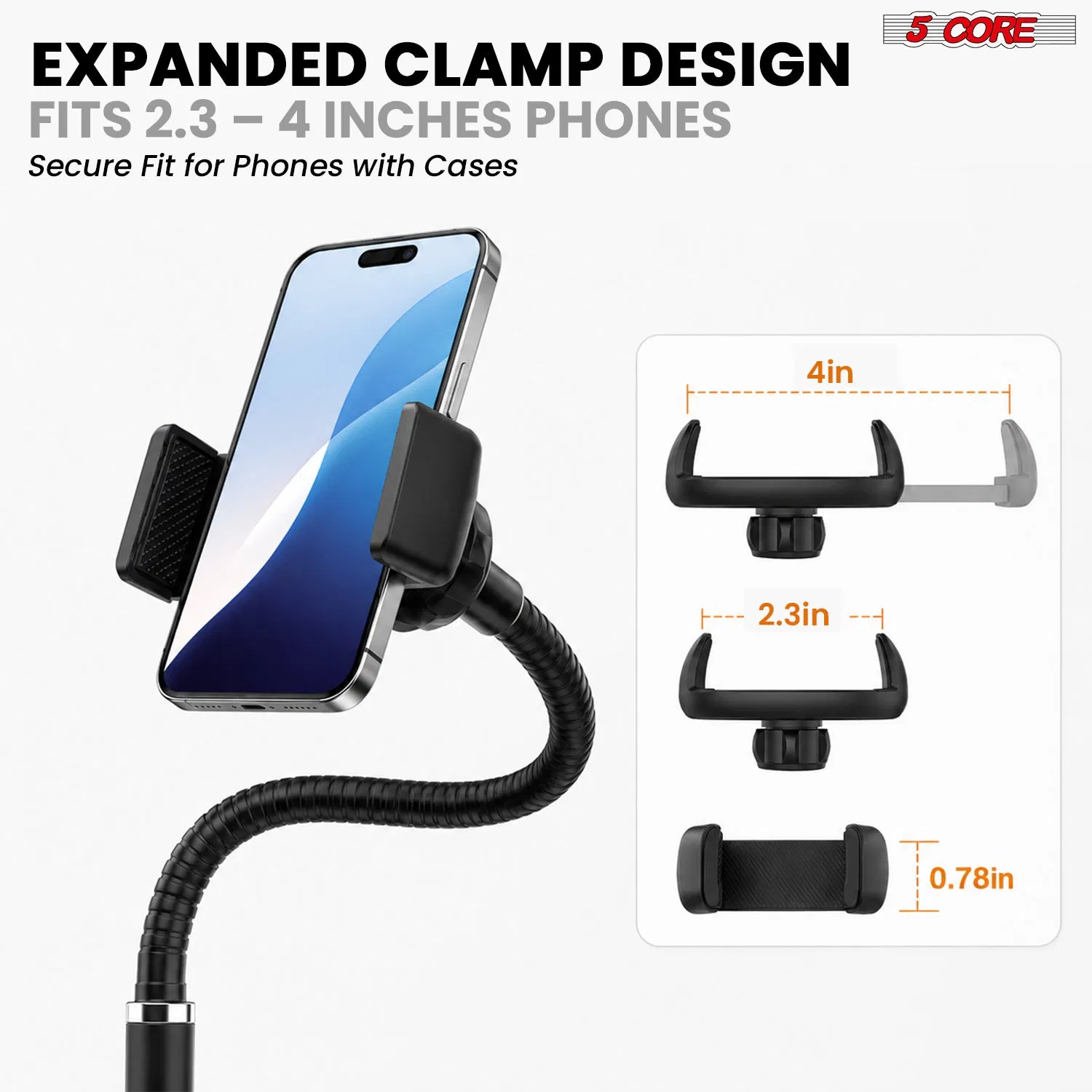 5Core Cell Phone Stand for Desk Adjustable Scissor Boom Arm Stands Tablet Cellphone photo 3