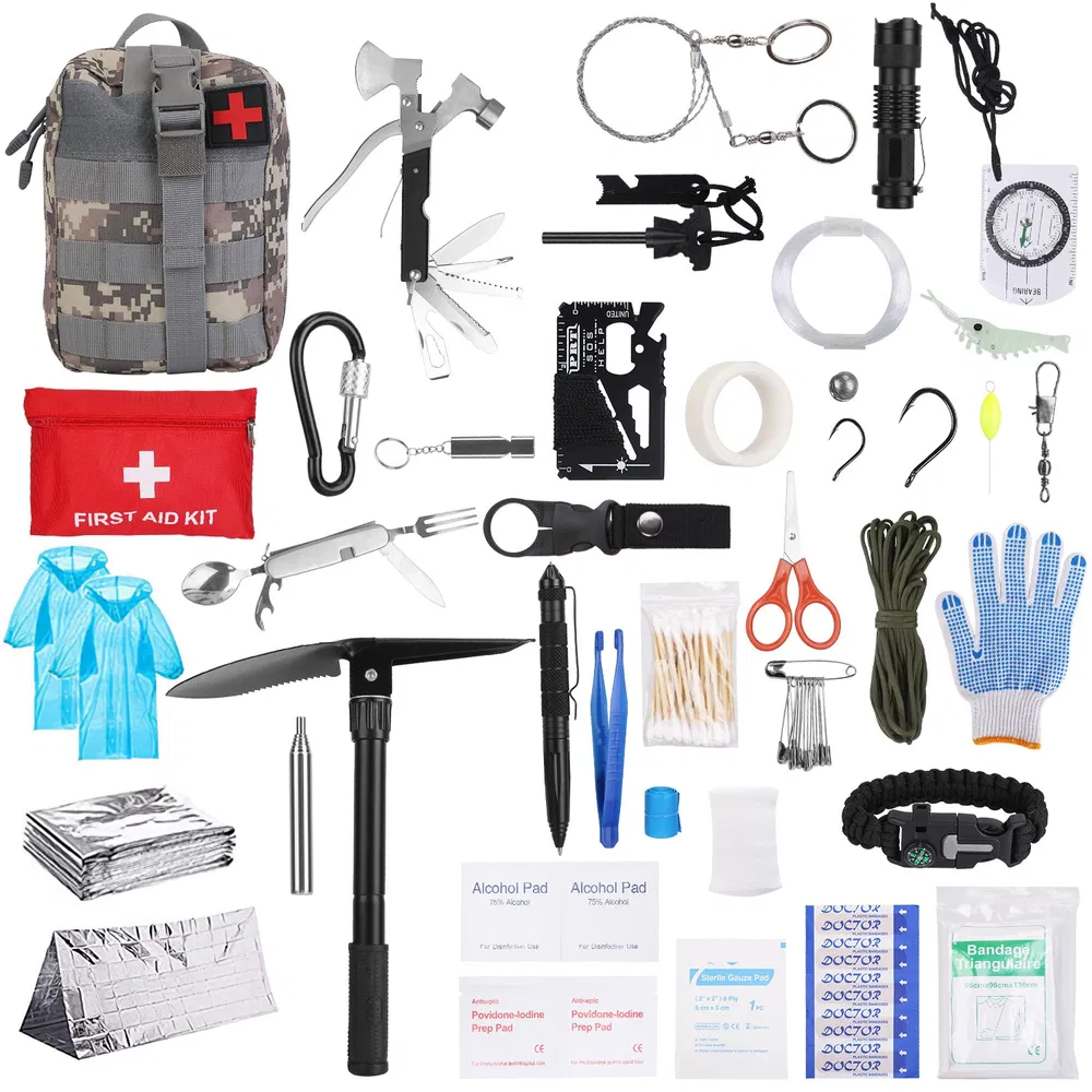 125Pcs Survival Kits Professional Emergency Survival Gear Tactical First Aid Kit Supplies for Outdoor Adventure Camping Hiking Hunting photo 2
