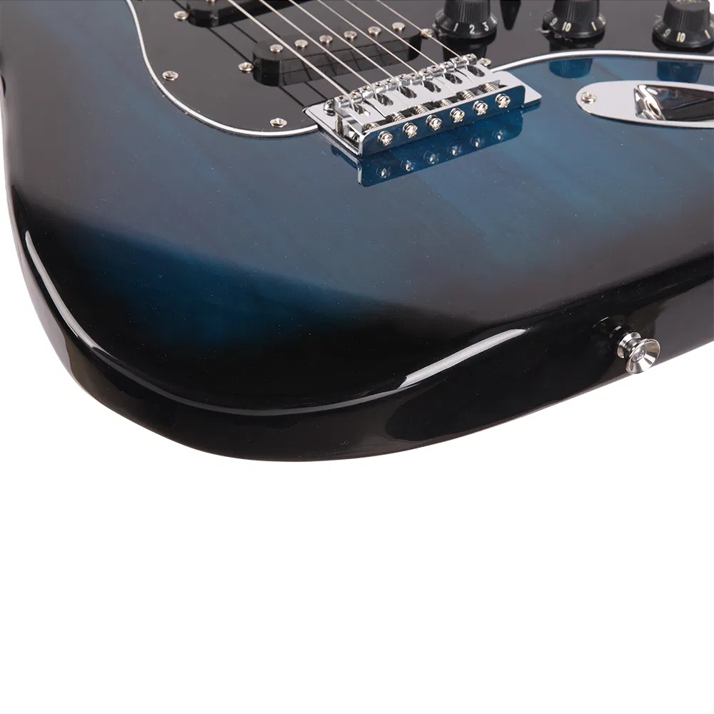 ST Stylish Electric Guitar with Black Pickguard Dark Blue photo 5