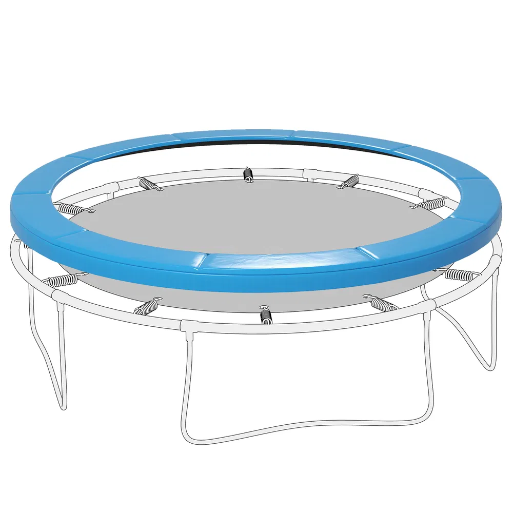 14ft Trampoline Replacement Pad Trampolining Replacement Jump Bounce Exercise GYM Pad Only Light Blue photo 7