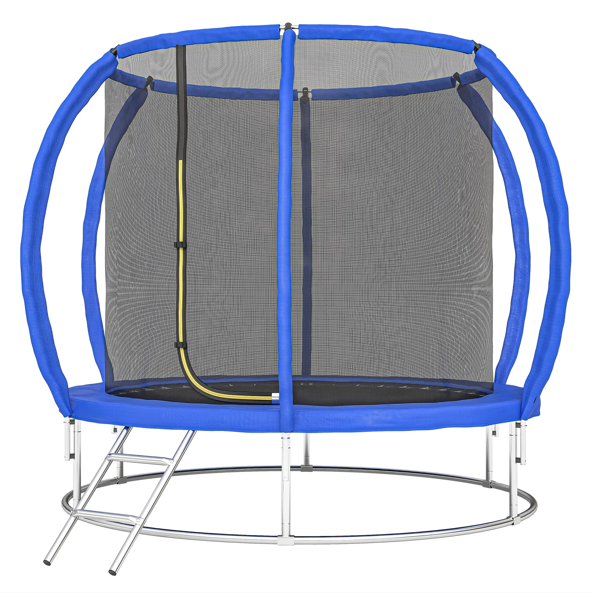 8ft Trampoline Outdoor, ASTM Certified, with Circular Base, Enclosure Net, Ladder and Curved Poles photo 1