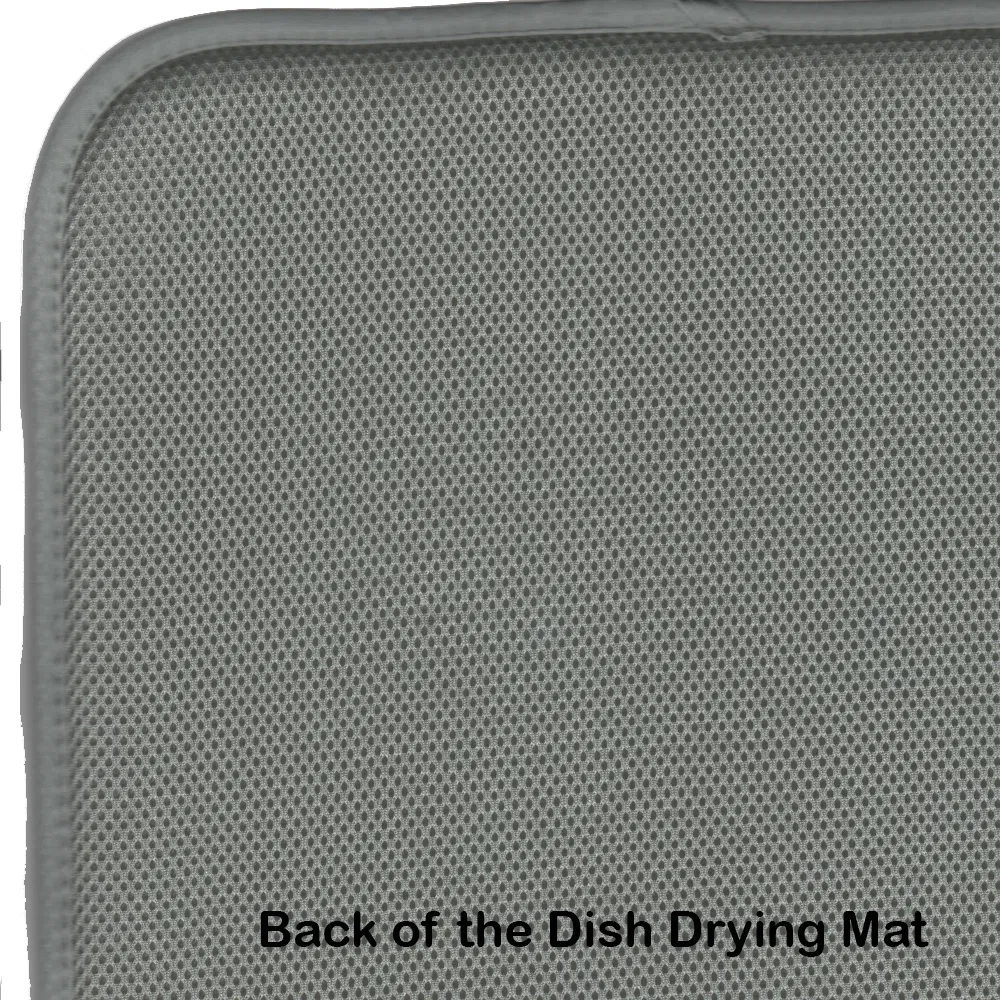 Flat-Coated Retriever Cozy Christmas Dish Drying Mat Absorbent Dish Drying Mat Pad for Kitchen Counter Dish Drainer Mat for Countertop, 14 x 21", Multicolor photo 2