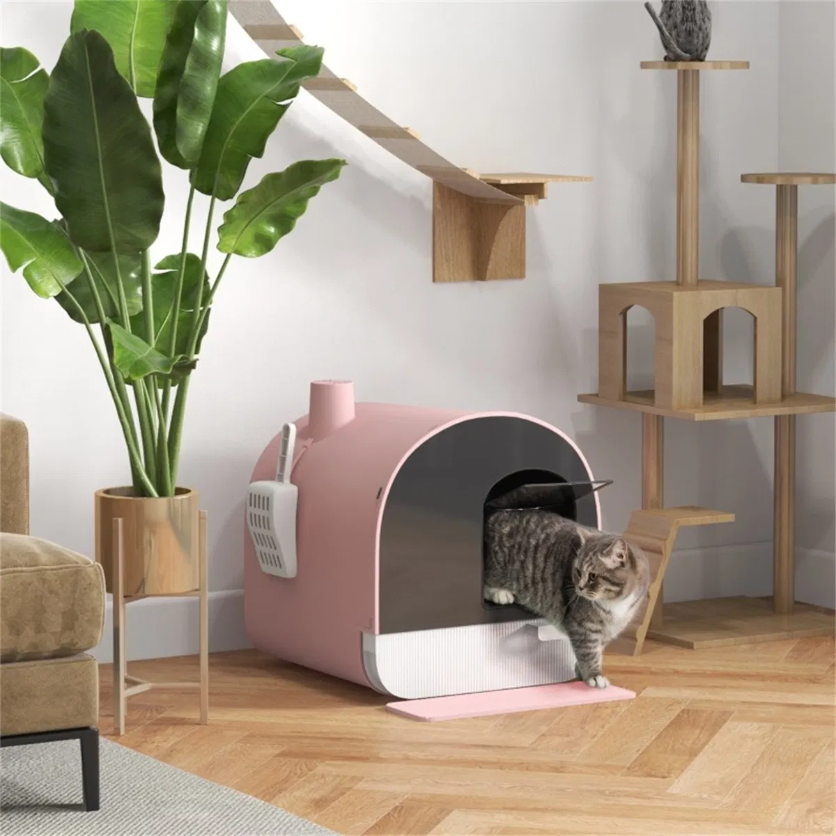 Fully Enclosed Cat Litter Box/Cat Litter Box photo 4