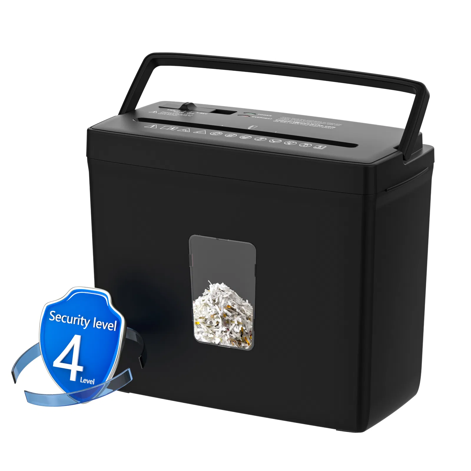 Paper Shredder for Home Use,5 Sheets Small Crosscut Paper Shredder,P-4 Security Level with 2.38-Gallon Basket, 4-Mode Design-Durable & Fast and Jam Proof for Home Office Utilization photo 1