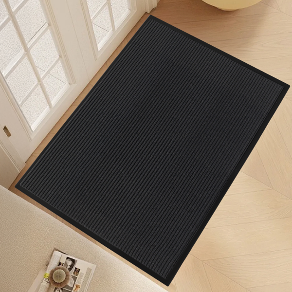 1PC Dark Gray PVC Composite Commercial Entrance Mat, 90x150x0.7cm, Extra-Long Heavy-Duty Floor Protection photo 1