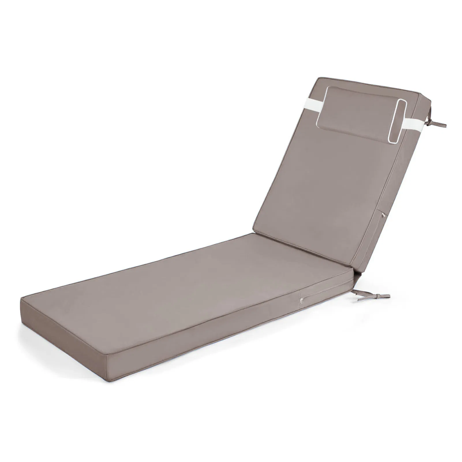 Outdoor Chaise Lounge Cushion, 72 in. x 21 in. x 3 in. Waterproof Fade-Resistant Patio Chair Pad for Pool Beach photo 1