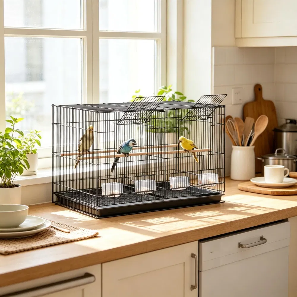 Bird Cage with Easy to Clean 760 X 460 X 455 Mm photo 7