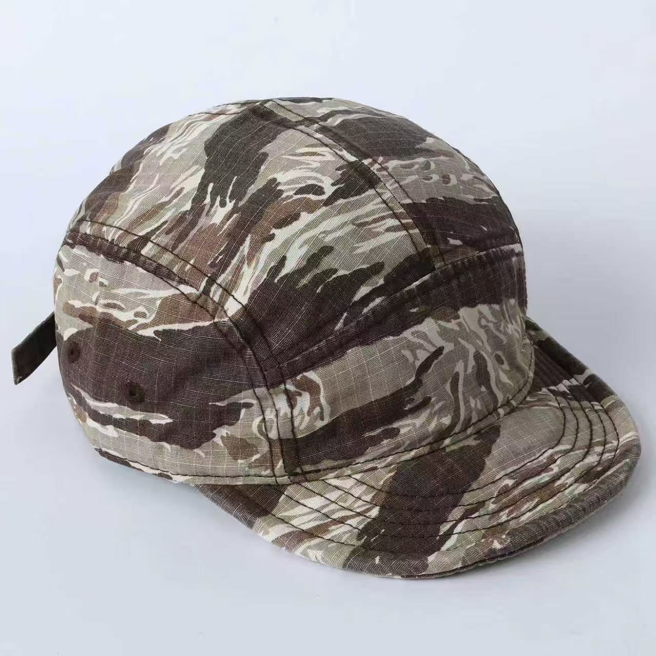 Retro Workwear-style Camouflage Short-brimmed Baseball Cap Suitable For Outdoor Hiking, Daily Commuting And Sun Protection photo 1