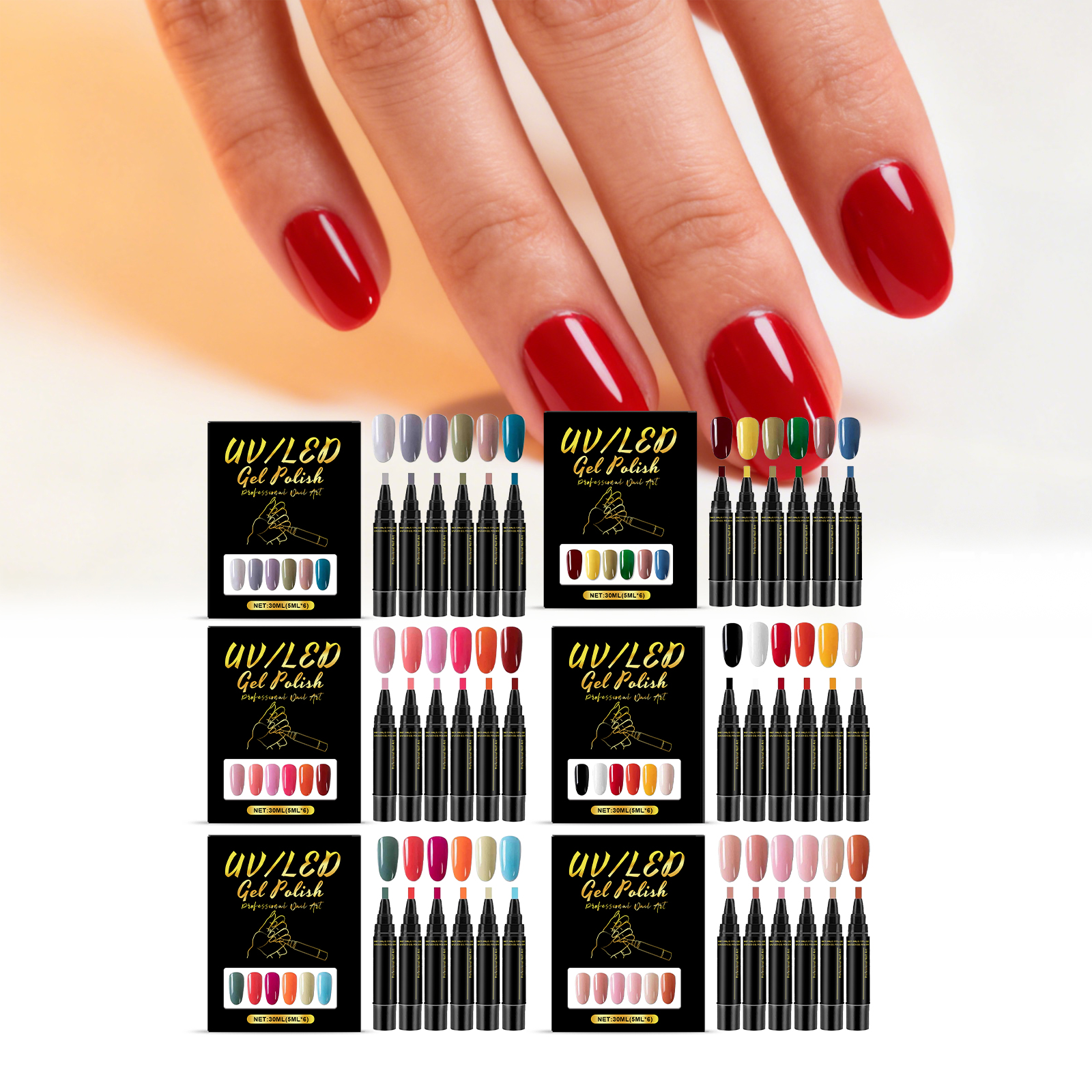 Nail Polish Pen 6pc 1box photo 1