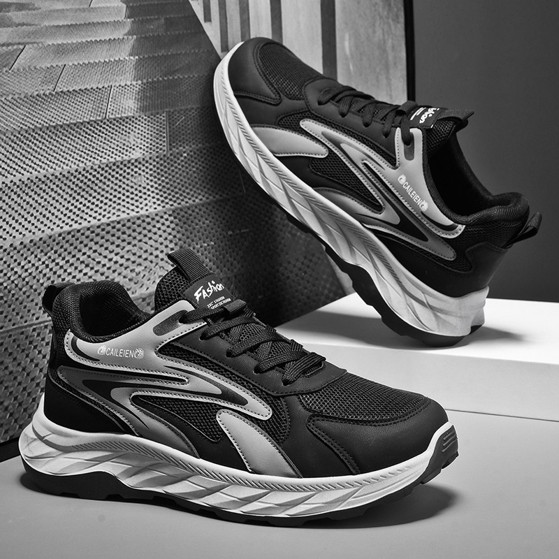 Men's Soft Sole Anti-slip Walking Shoes For Middle-aged & Elderly, Breathable Wear-resistant Dad Style Athletic Shoes For Fathers photo 1