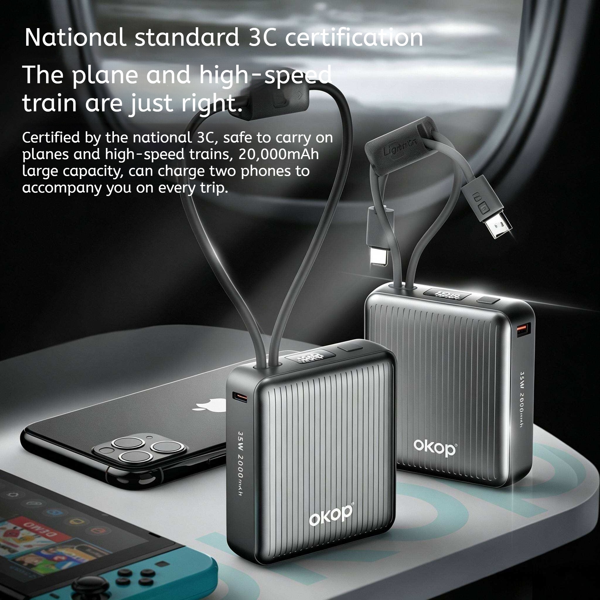 KP-724 20000mAh High-Capacity Power Bank With Digital Display Fast Charging 3C Certified Factory Stock Available photo 7