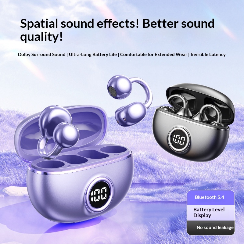 M97 Cross Border 2025 Hot Selling External Digital Display Wireless Dedicated Private Model Ear Clip Type Original Genuine Bluetooth Earphones Wholesale photo 3