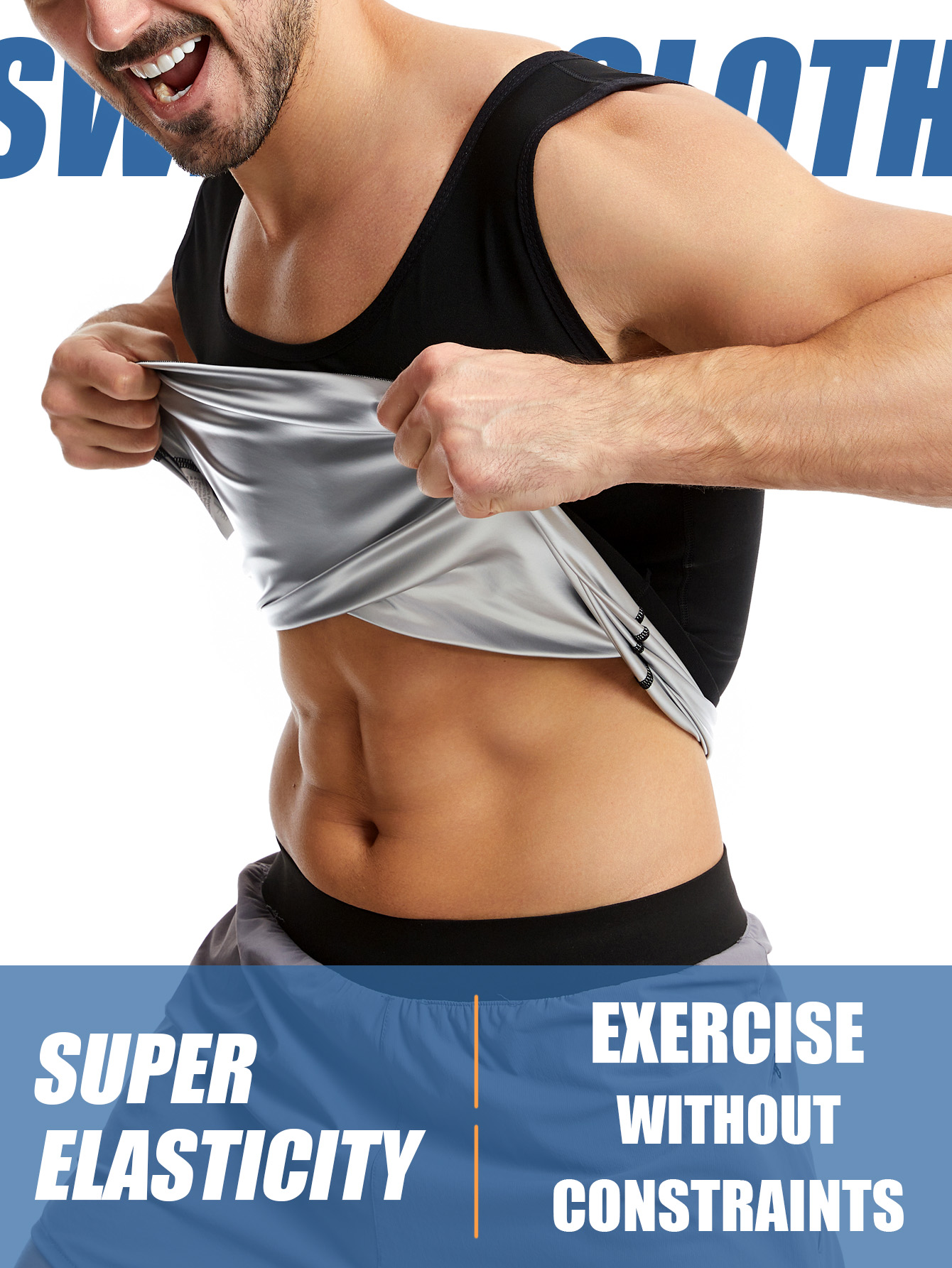 Sports Fitness Zipper Body Shaping Sweat Suit, Tummy Control Tight-Fitting Yoga Sauna Suit, Corset Vest For Men And Women, Short-Sleeved Quick-Drying photo 4