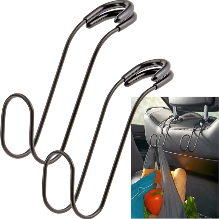 Heavy Duty No-Slip Unbreakable Metal Car Hooks For Purses, Bags And Hats photo 1