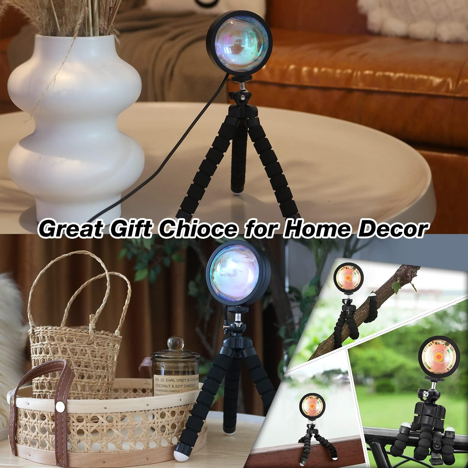 Sunset Lamp Projector Sun Lamp Projector Sunset Light 360 Rotation Lights Sunset Lamp For Bedroom Decor And Aesthetic Room Decor Gifts For Women photo 2