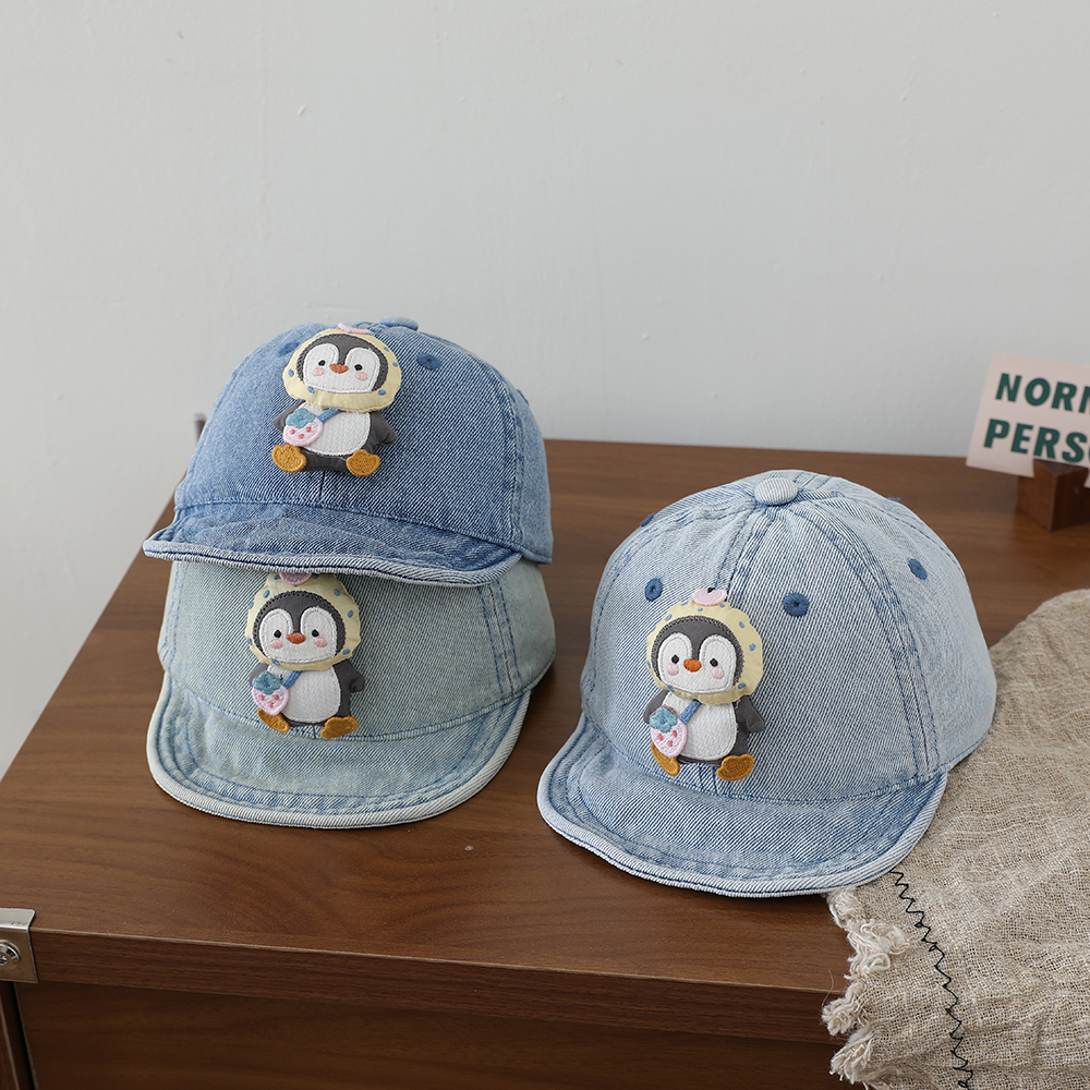 Cartoon Three-dimensional Penguin Children's Cowboy Baseball Cap - Washed Soft Brim Baby Duckbill Hat - Outdoor Outing Hat photo 8