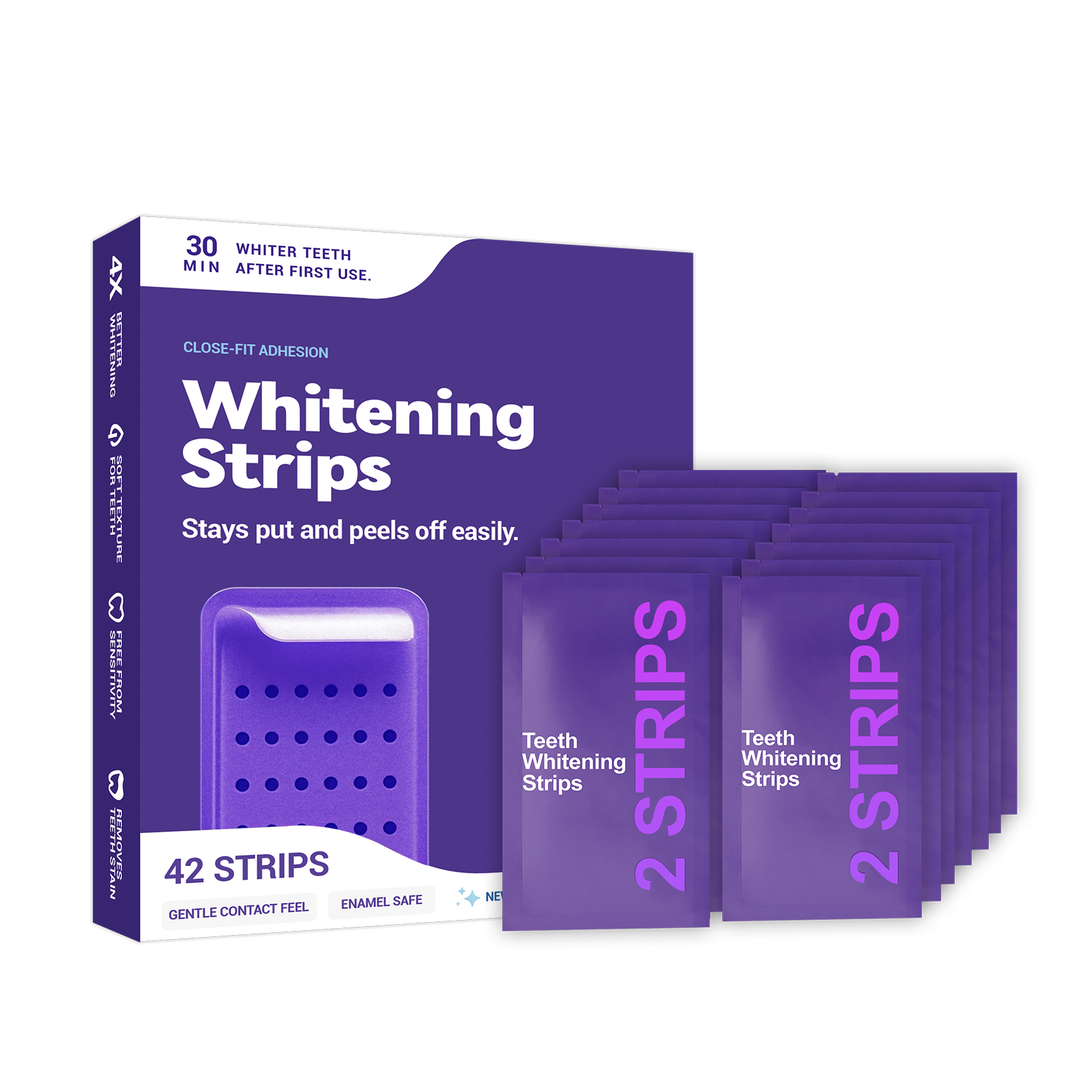 Purple Whitening Toothpaste 21pcs 1box photo 1