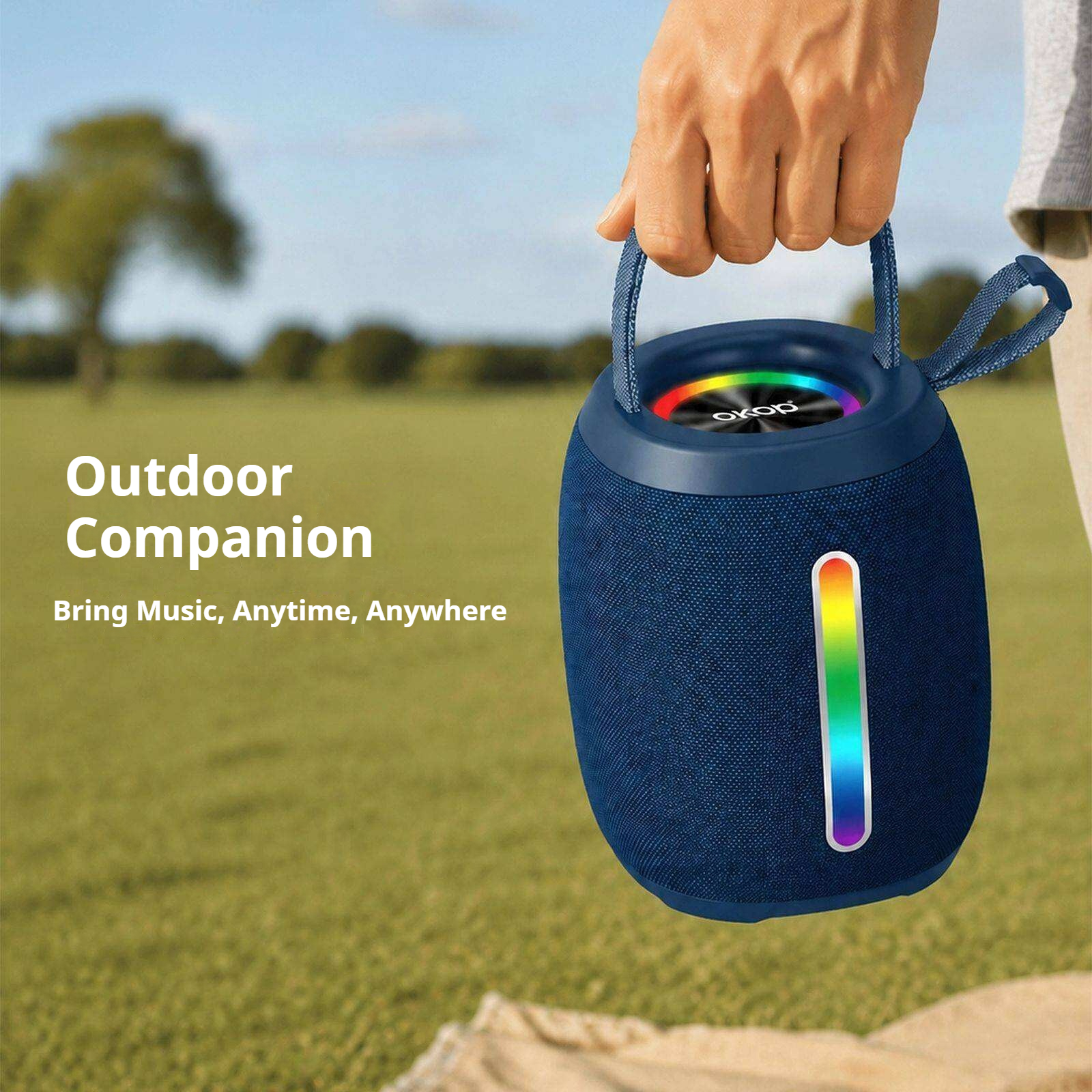 KP-870 Best-Selling Portable Bluetooth Speaker New Wireless TWS Model With Card Slot Handle And Bass Compact Outdoor Speaker In Stock photo 6